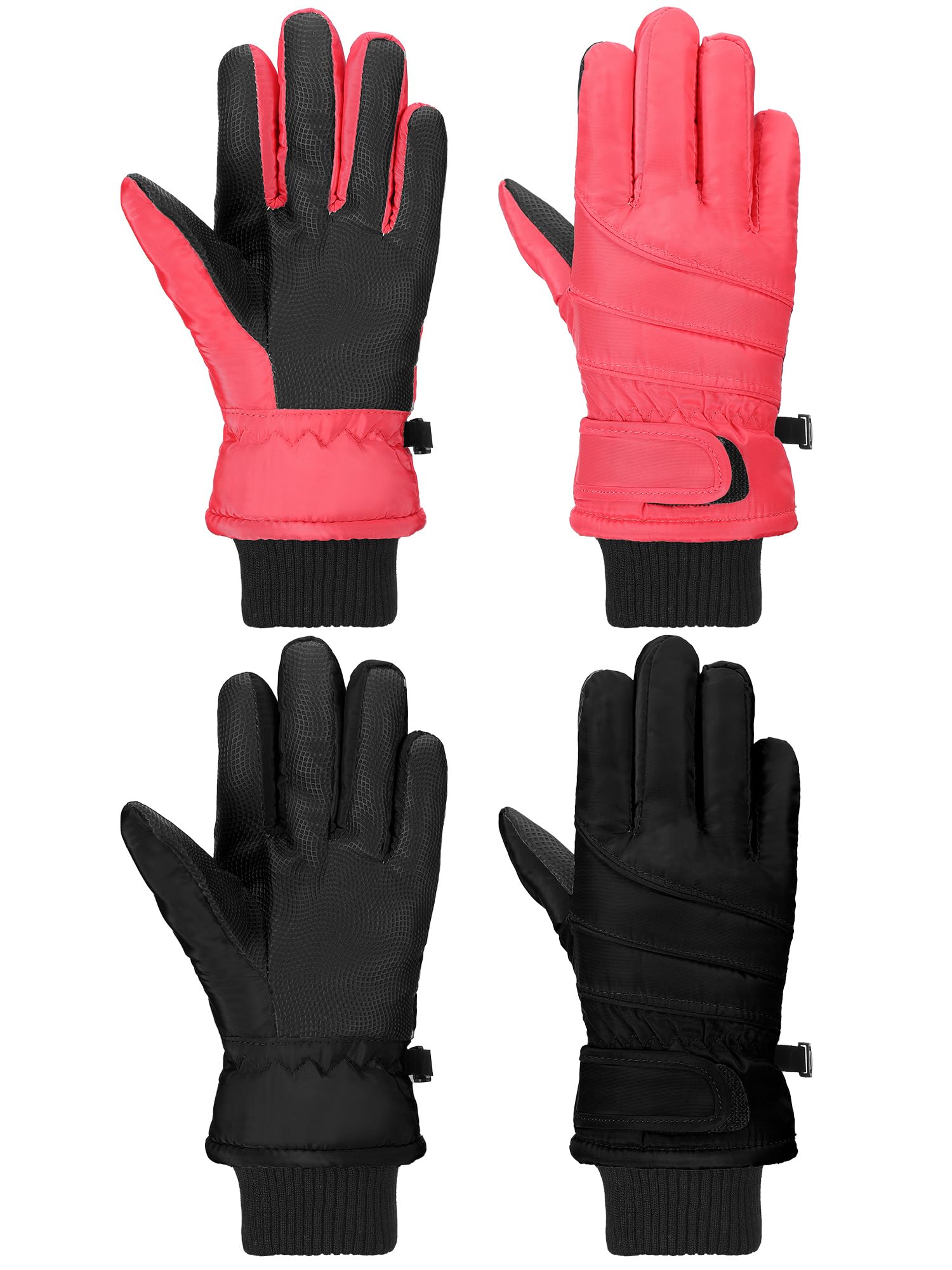 SATINIOR 2 Pair Kids Winter Gloves