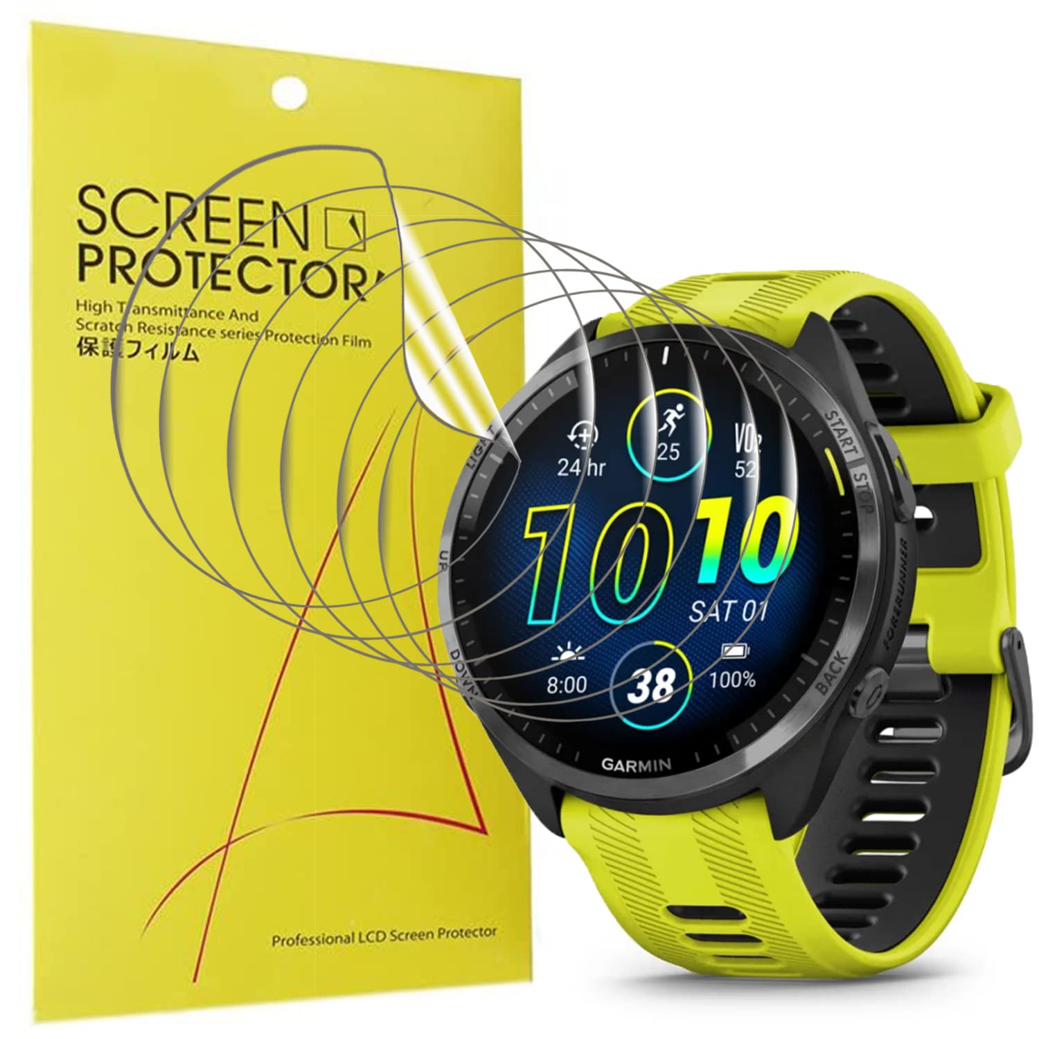 4 Stück Displayschutzfolien Für Garmin Forerunner 965 - TPU, Wasserdicht