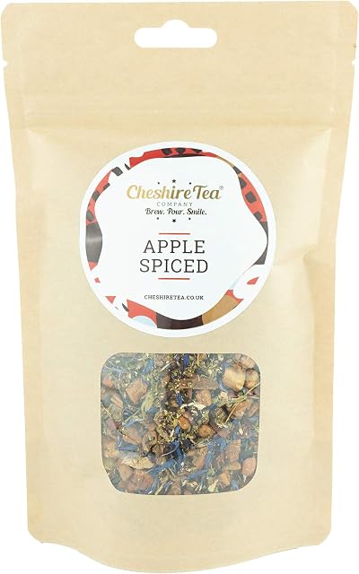 Cheshire Tea Company® Premium Apple Spiced - 100g Ethically Sourced Loose Leaf Fruit Infusion Tea Leaves