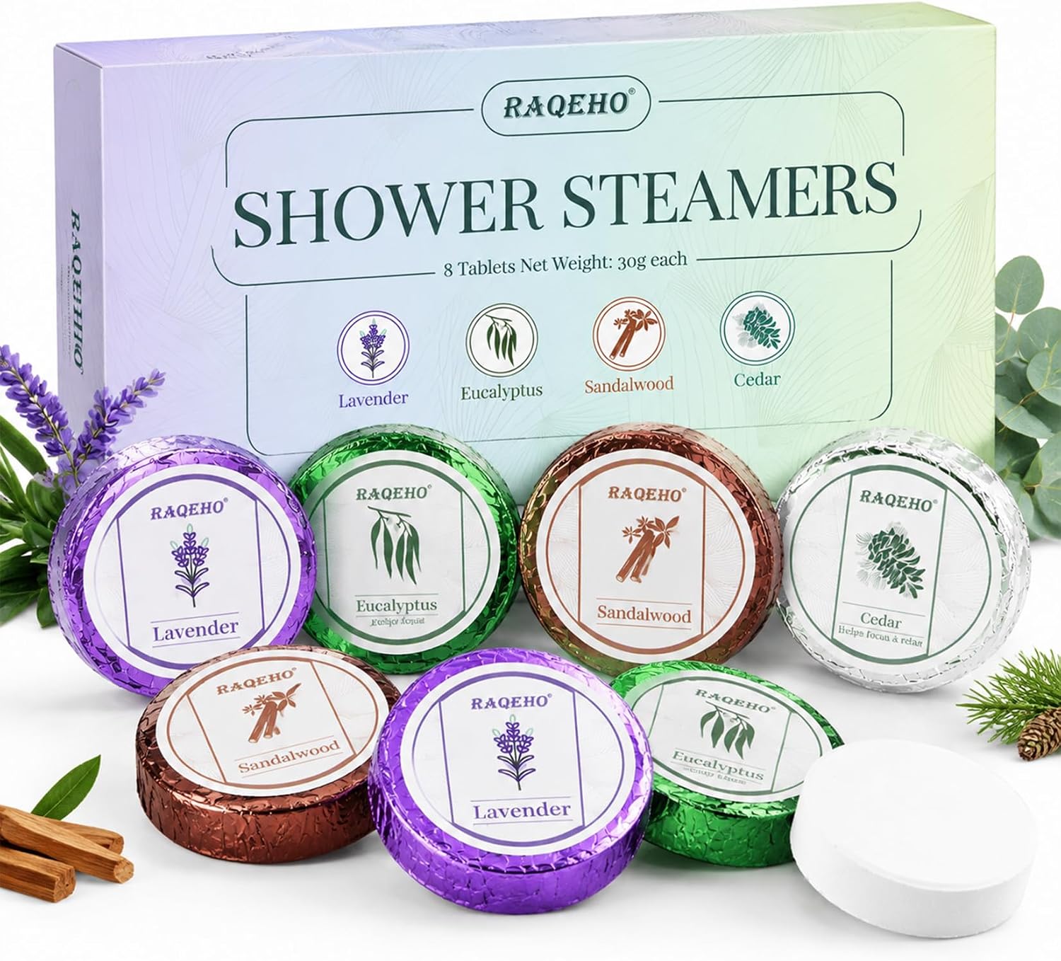 8Pcs Shower Steamers Aromatherapy - Self Care Gifts Shower Tablets