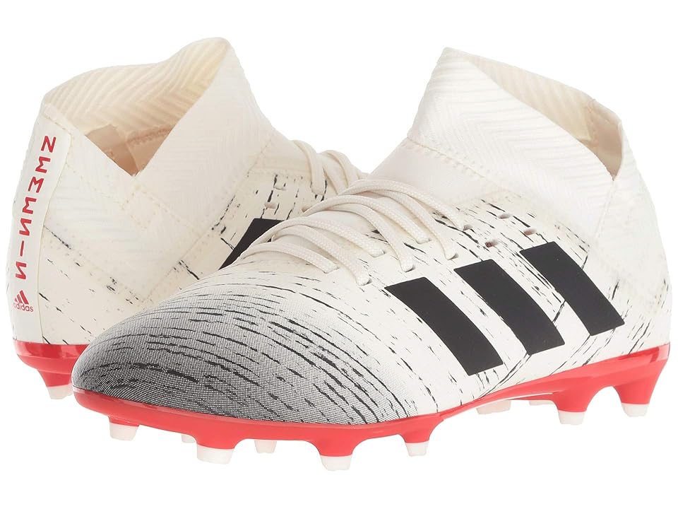 

adidas Kids Nemeziz 18.3 FG Soccer (Little Kid/Big Kid) (Off-White/Black/Active Red) Kids Shoes