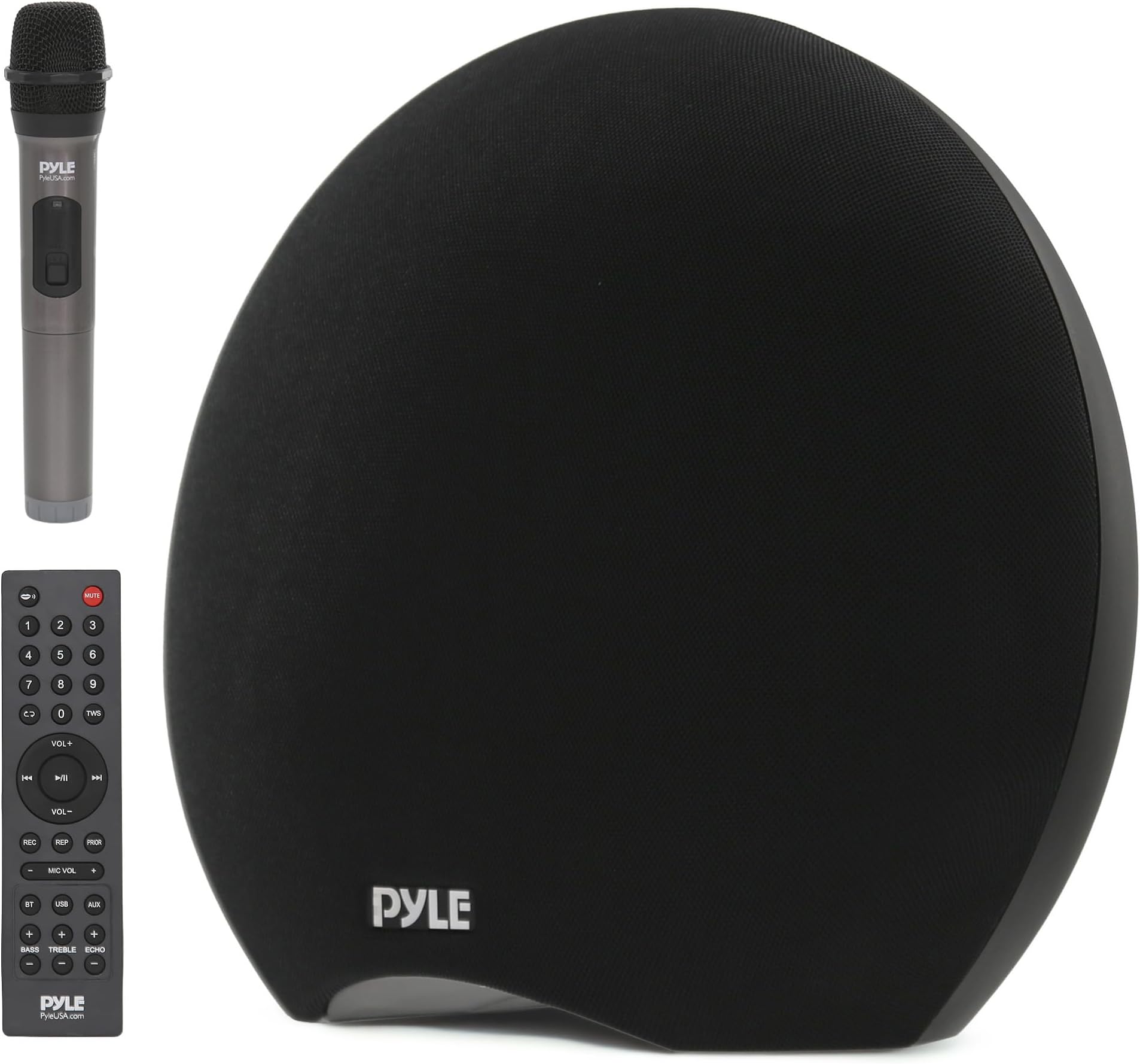 Portable Speaker Bluetooth, Waterproof Bluetooth Speaker with Dual 3" Subwoofers, Wireless Mic, TWS, MP3/USB/AUX Playback, LED Indicator, Rechargeable Battery, Indoor/Outdoor Use (280W Max)