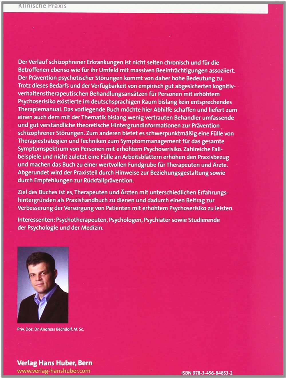 Kognitive Verhaltenstherapie bei Personen mit erhöhtem Psychoserisiko: Ein Behandlungsmanual