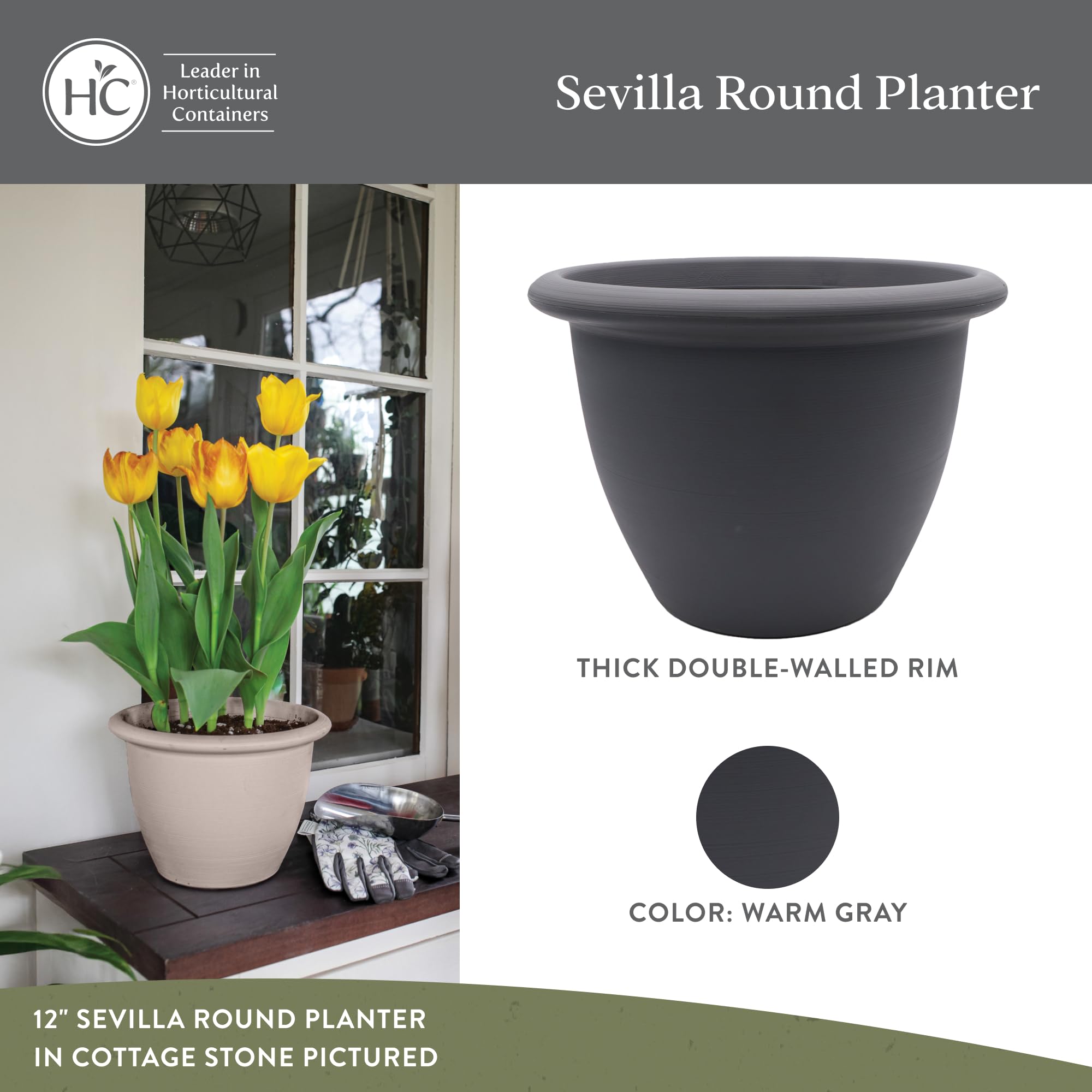 Amazon.com : The HC Companies Sevilla Flower Planters - Durable