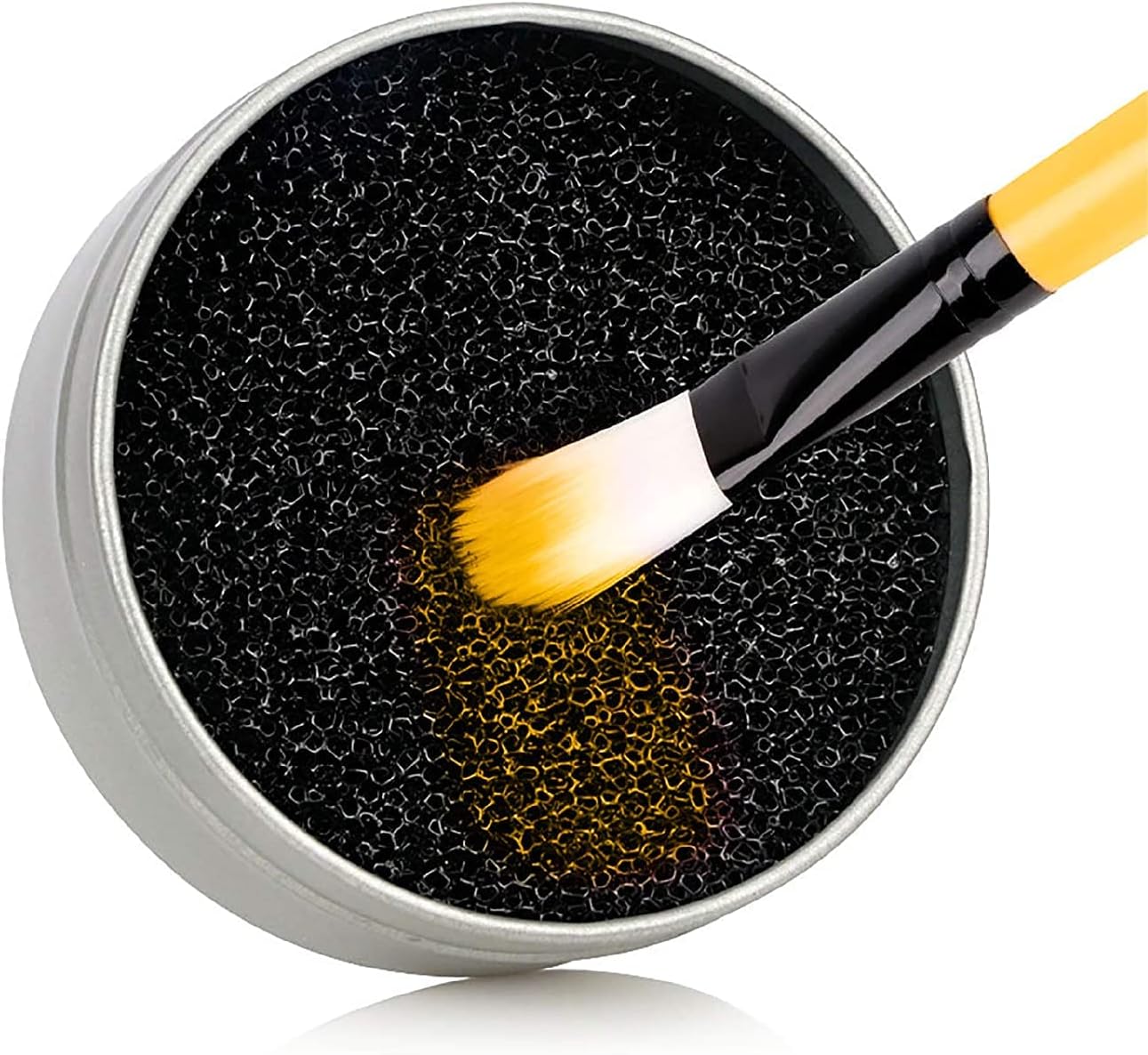 Makeup Brush Cleaner, Color Removal Cleaner Sponge (Pack of 1) - Black