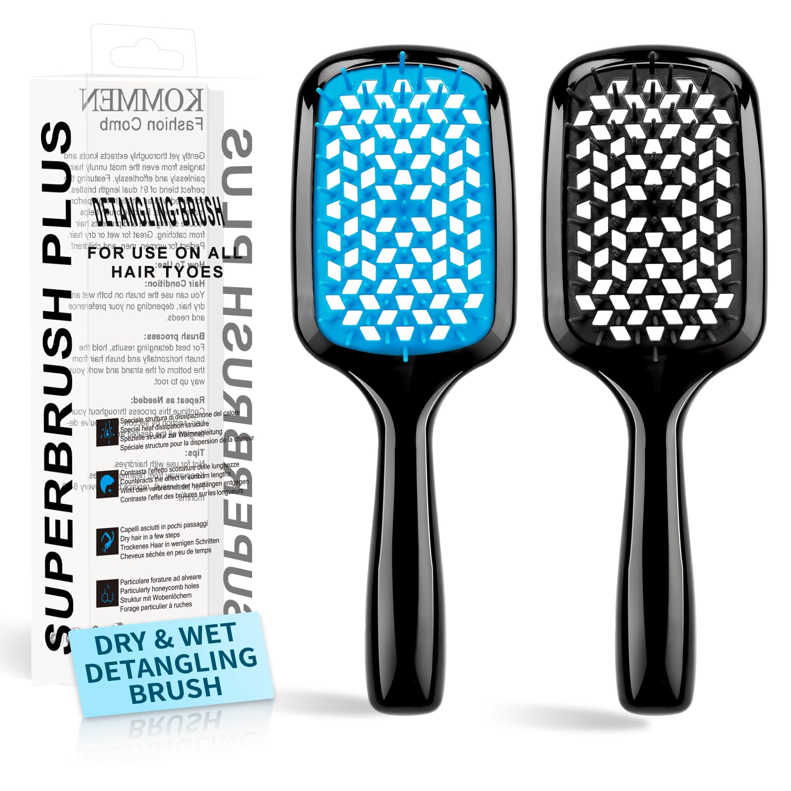 Detangling Hair Brush, Quick To Remove Knotted Hair - Super Soft Bristles, Anti-Static, Suitable For Dry, Wet, Curly Damaged Hair, Available For Men,