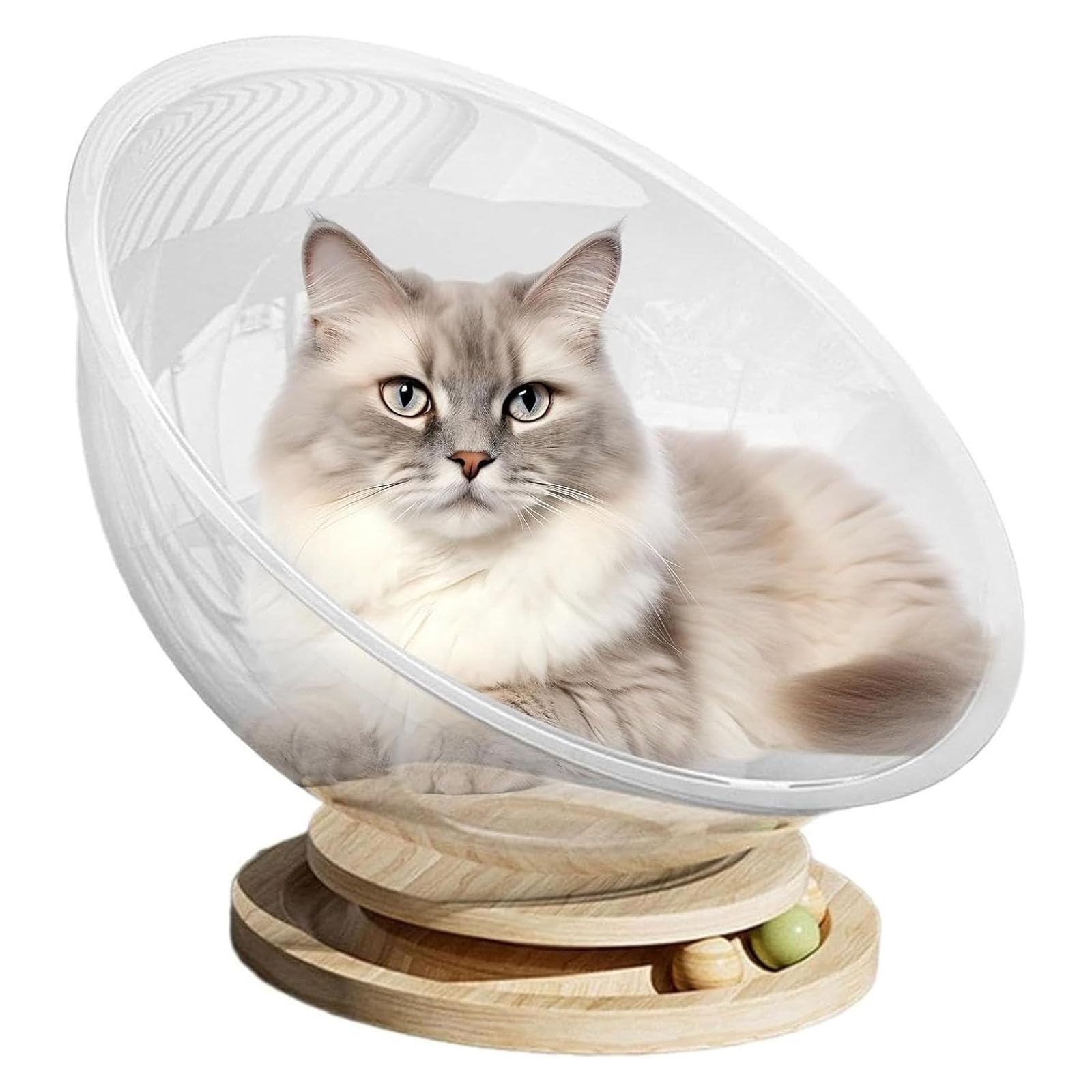 ⭐️高級ペットベッド⭐️アクリル製 ラウンド犬ベッド猫ベッド ソファー Amazon | かわいい猫用ベッド、猫が歩き回ったり眠ったりできる半球形
