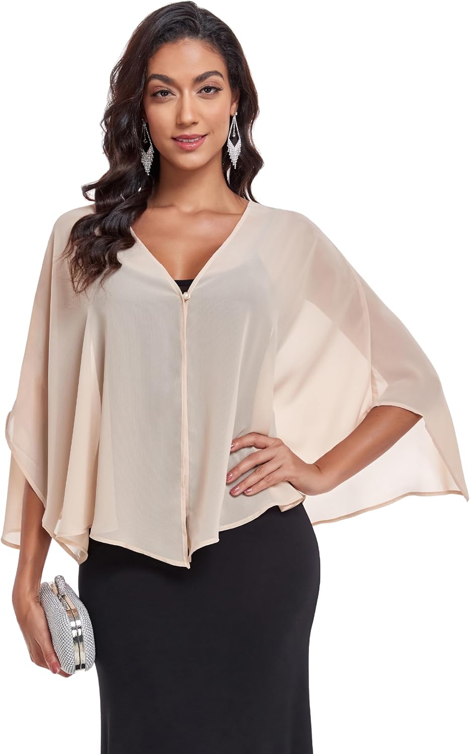 Shawls and Wraps for Evening Dresses Chiffon Soft Shawl for Wedding Guest Party Cover Up