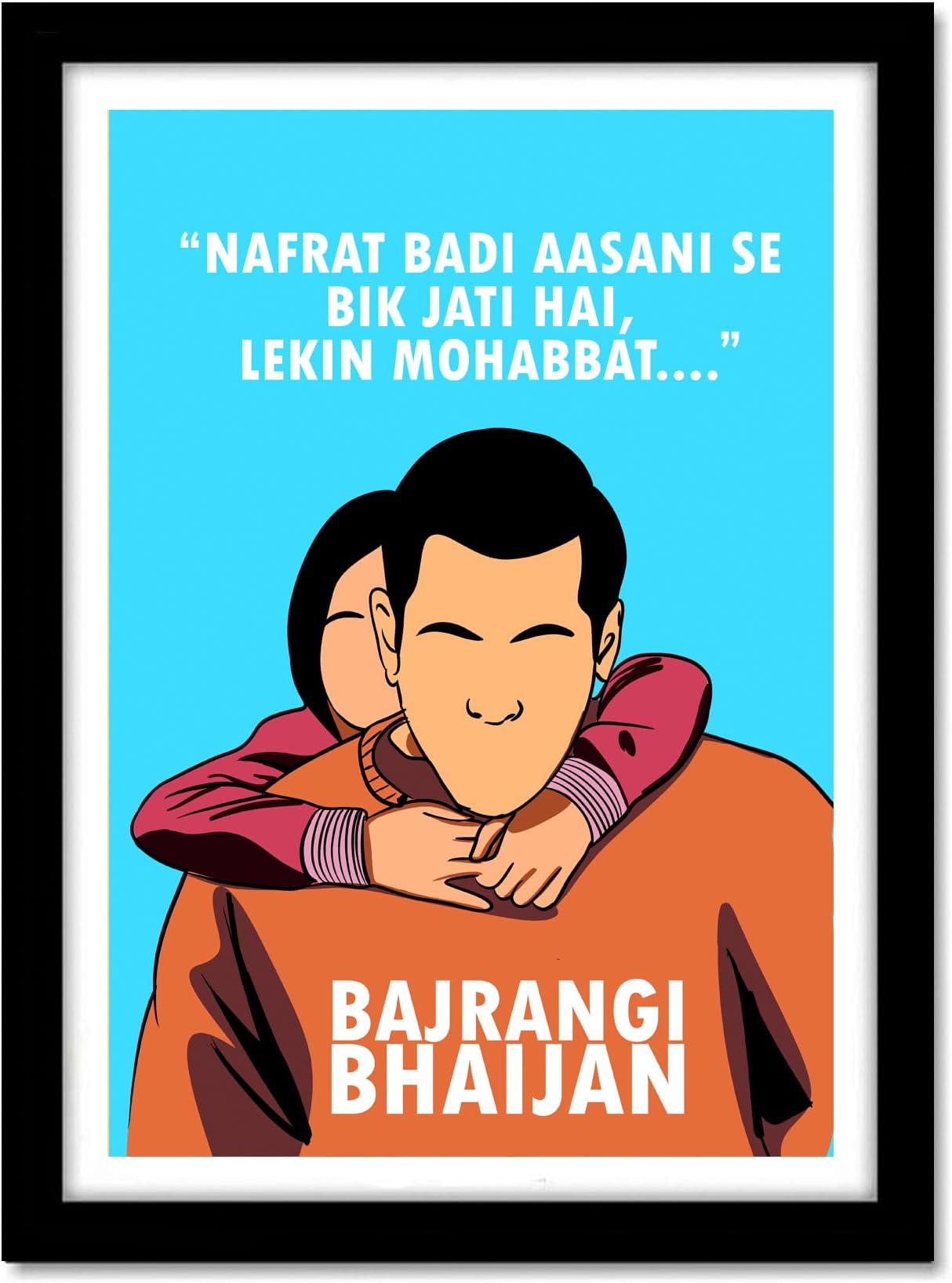 Good Hope Bajrangi Bhaijaan Movie Salman Khan Pop Art Poster Frame For wall decor home bedroom living room hall Aesthetic Gift Wall Paintings Display Sticker wallpaper Hostel Boys Girls framed Posters photo frames