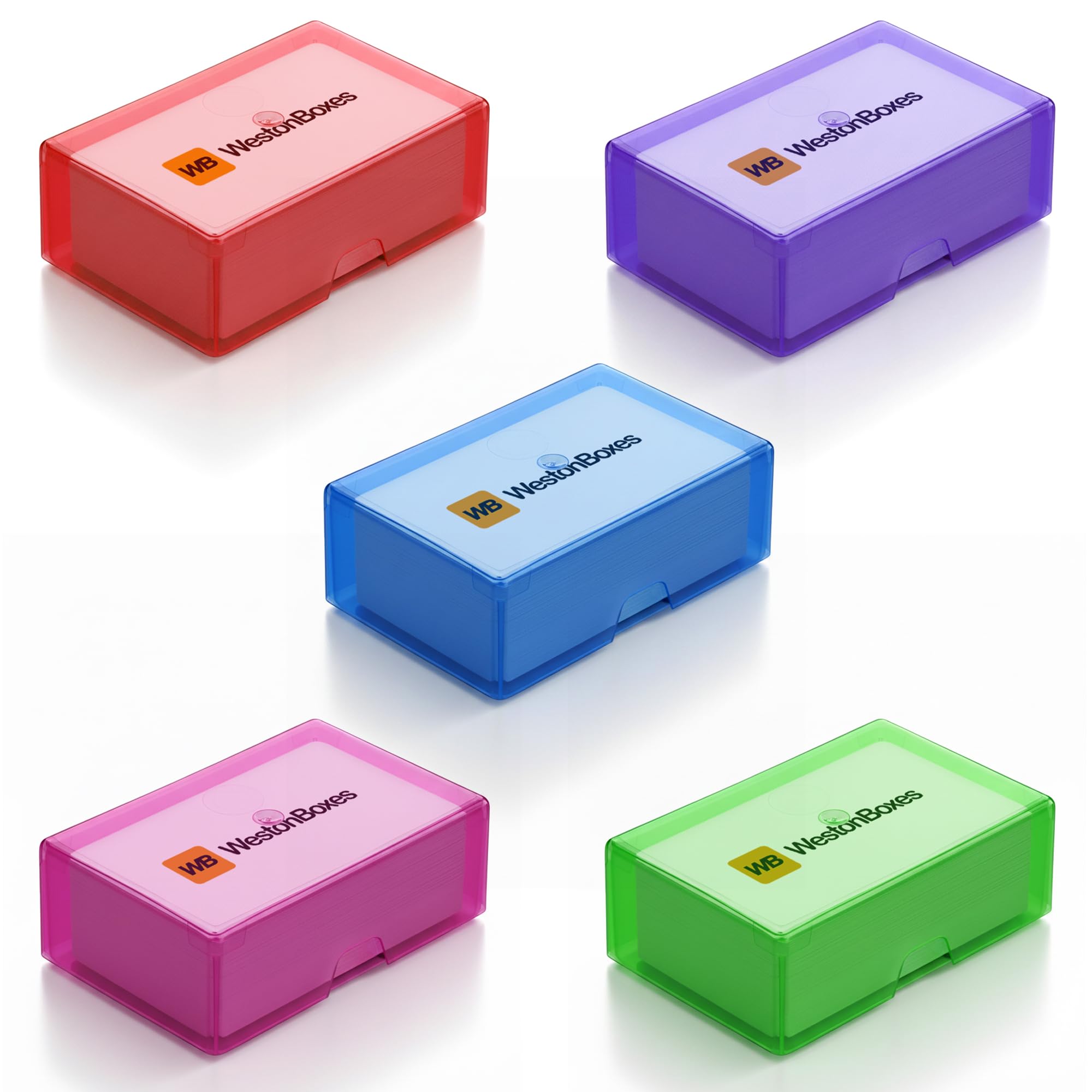 WestonBoxes 35mm Business Card Storage Box, Holds 125 Cards, Mix โ image 1