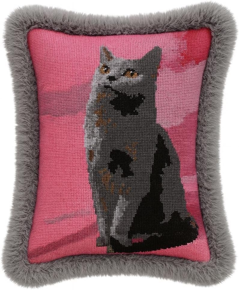 Pepita Needlepoint kit: Chartreux, 7" x 10"