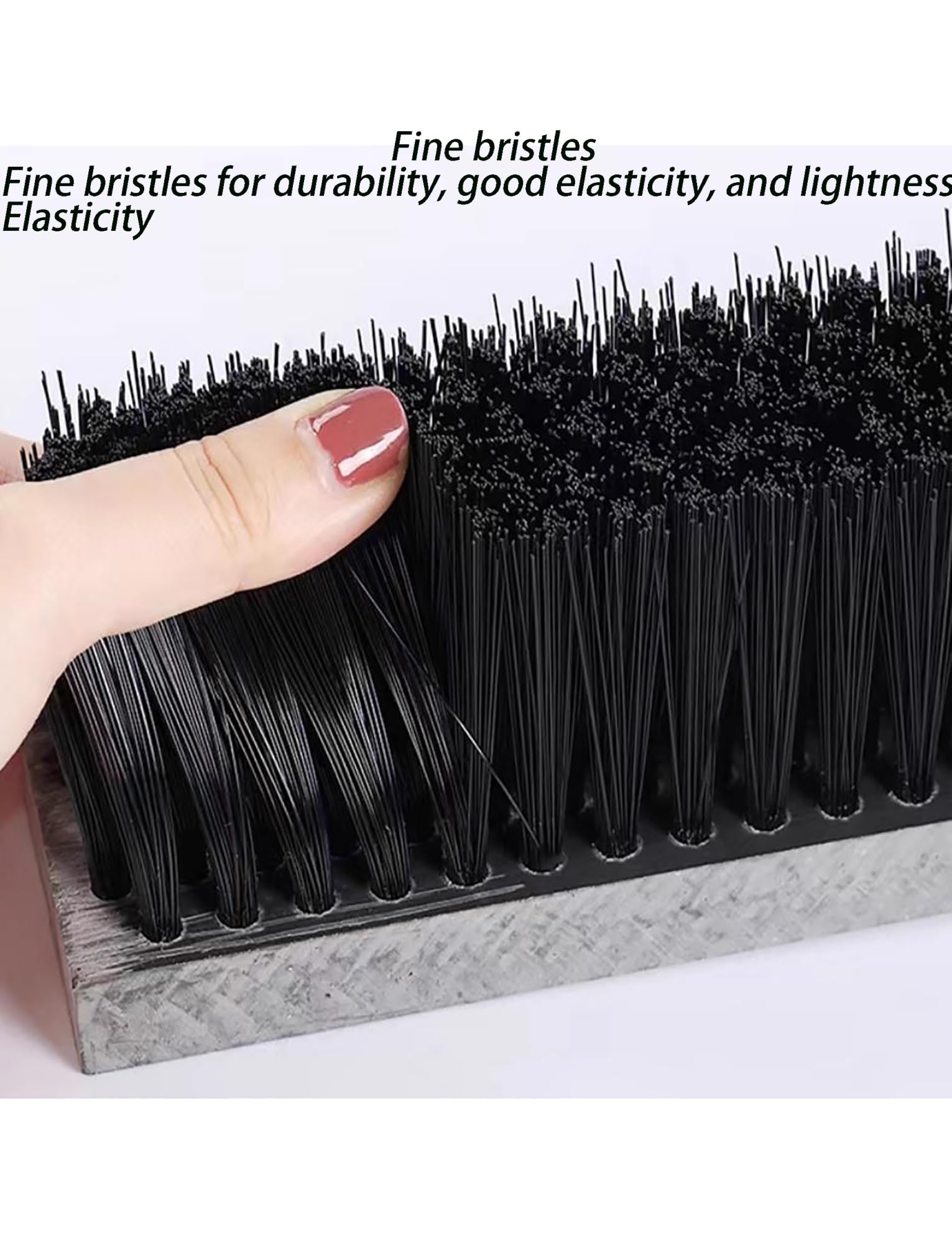 Cepillo de limpieza abrasivo industrial de nailon resistente con cerdas rígidas para una limpieza eficiente de transportadores y maquinaria (800 x 30 x 15 + 80 mm)