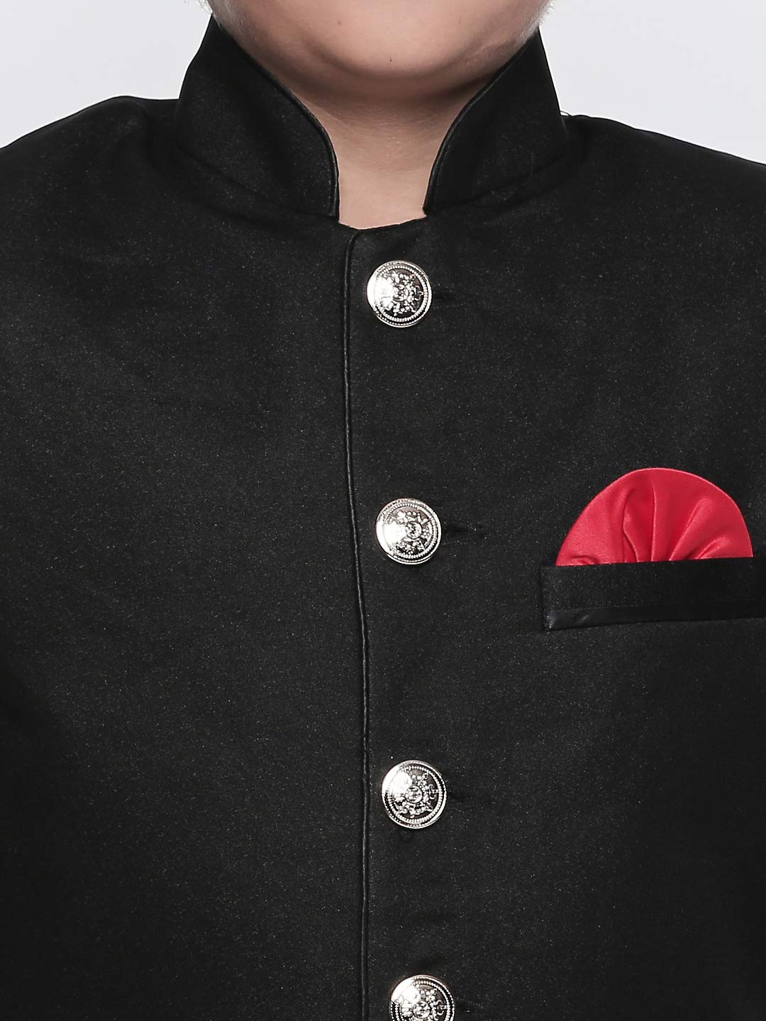 Jeetethnics Boy's Regular Fit Suit (7500AL Black 3