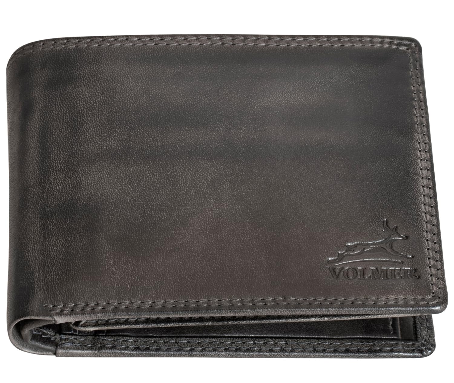 Portefeuille Fin Homme En Cuir PU Fabriqué à La Main - Dimensions 10x8,9x3,9 Cm, Plusieurs Compartiments, Cadeau élégant