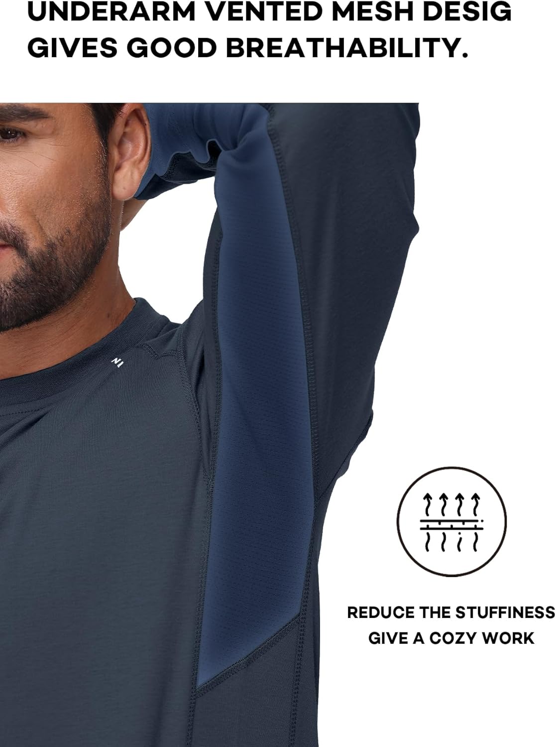 FR Shirts for Summer 5.5OZ Lightweight Breathable Vented Mesh Flame Resistant Long Sleeve Crew T-Shirt CAT2 - Image 3