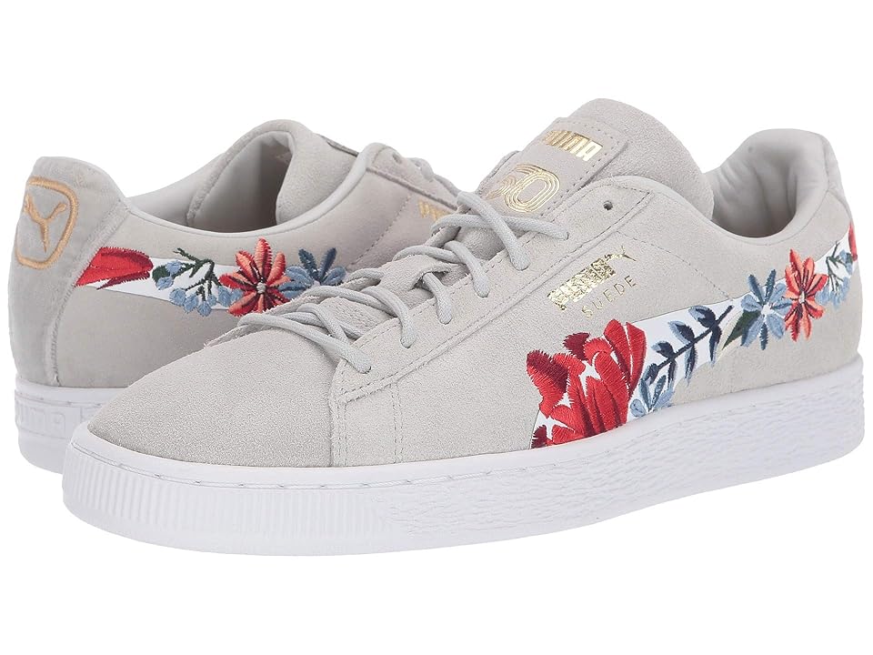 

PUMA Suede Hyper Embellished (Glacier Gray/Puma White) Women's Lace up casual Shoes
