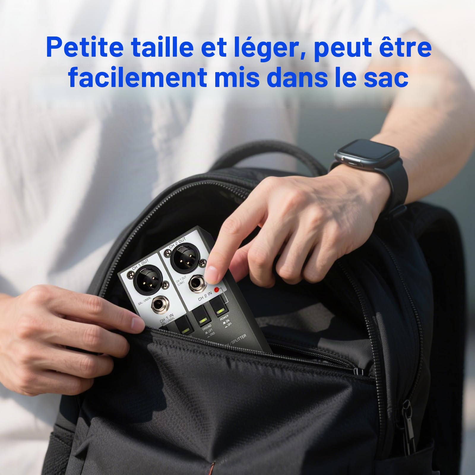 Ultra-DI Di2 Boîtier de direct/splitter actif professionnel à 2 canaux avec atténuateur d'entrée pour connecter une guitare et une basse, connecteur symétrique et asymétrique, prise en charge 48 V