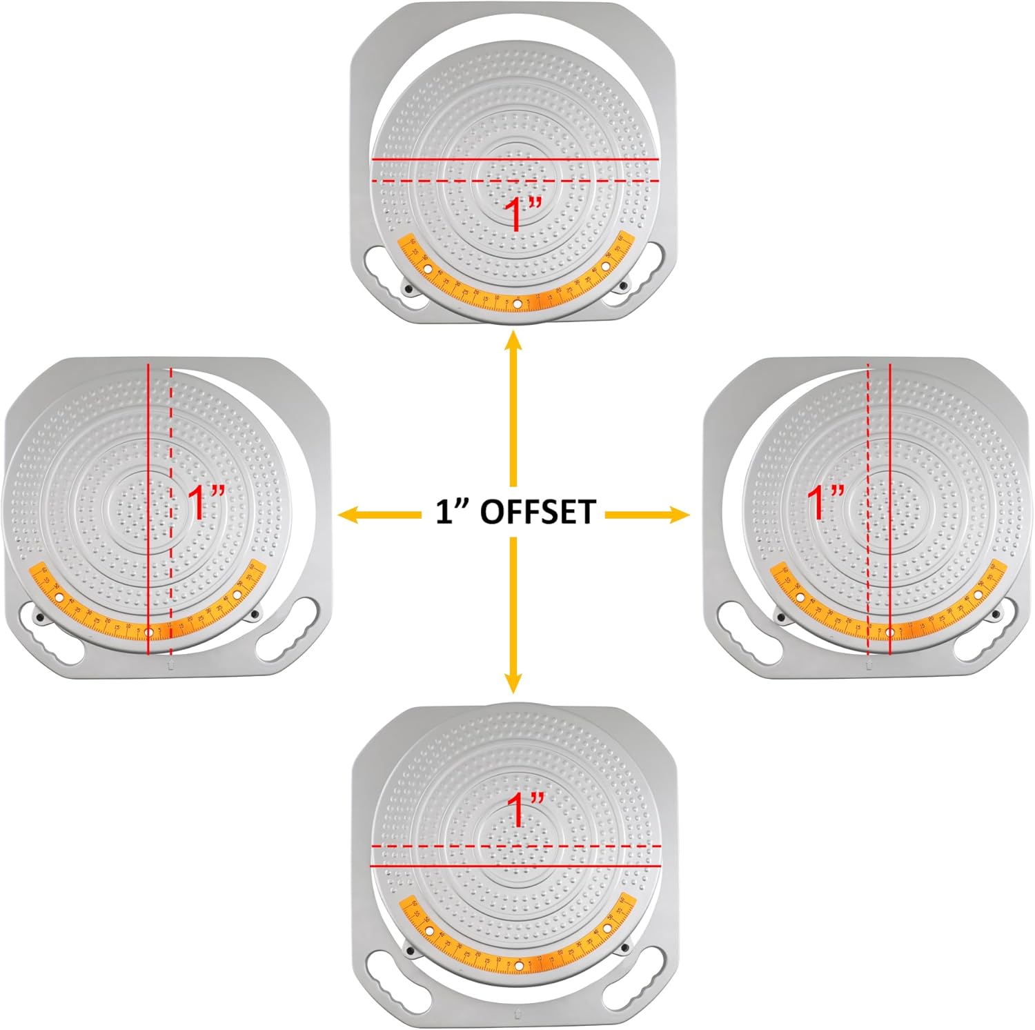 Wheel Aligner System Turnplates Turntables Radius Plates with Scale 4 Ton Load Capacity for Alignment Scissor Lift 4-Post Lift