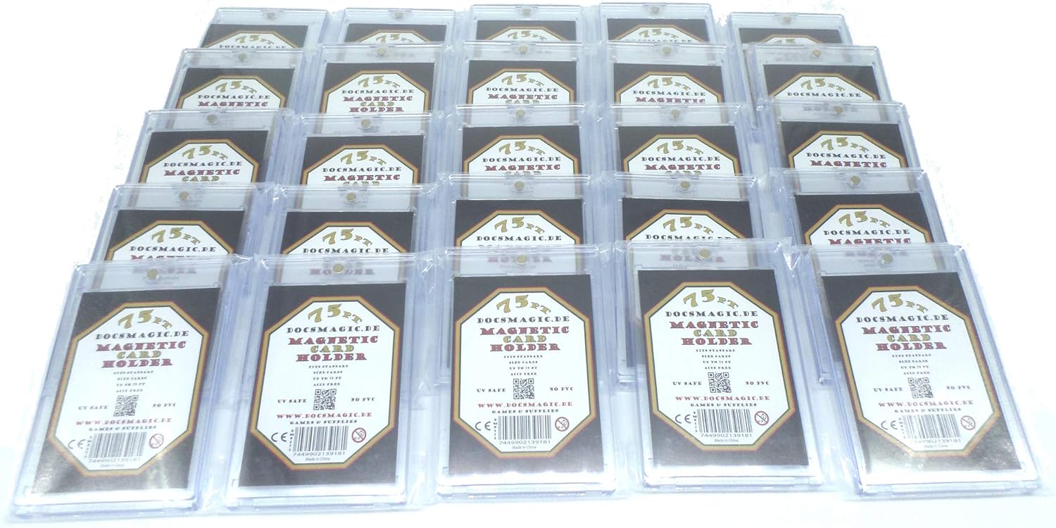 docsmagic.de 25 x Magnetic Card Holder Clear 75 PT UV safe, 25 Pieces, 75 PT Clear