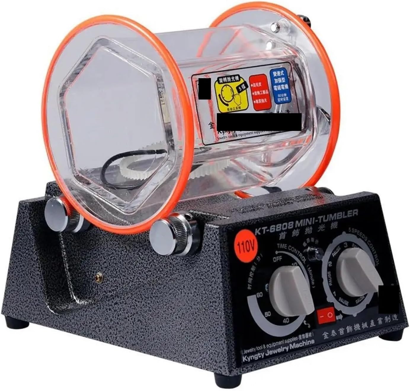 Kt6808 3kg Drum Polishing Machine, Jewelry Rotary Tumbler Tumbling Mini-Tumbler Rotary Polishing Machine Jewelry Polisher