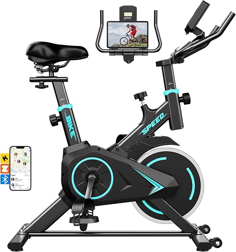 TENBOOM Exercise Bike Home Gym Use, with LCD Display & Tablet Holder, Indoor Cycling Bike for Fitness Cardio Workout, Silent...