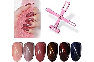 GAOY Space Galaxy Kitty Cat Eye Gel Nail Polish Set with Cat Eye Magnet