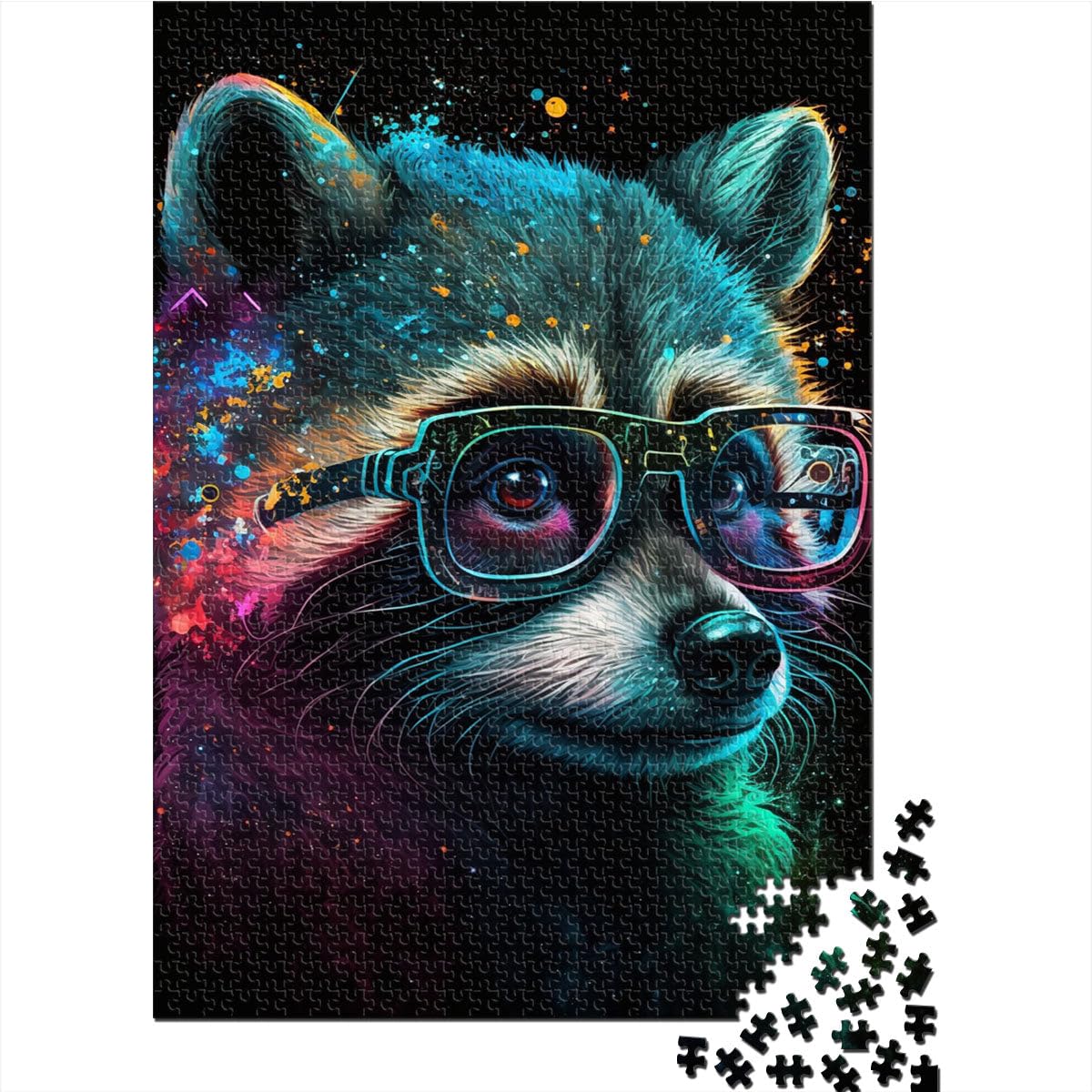 Puzzle fantasia Natale teschio vecchio uomo 2000 pezzi per adulti e bambini, 70 cm x 100 cm, puzzle con carte grigie, gioco educativo per adulti e bambini