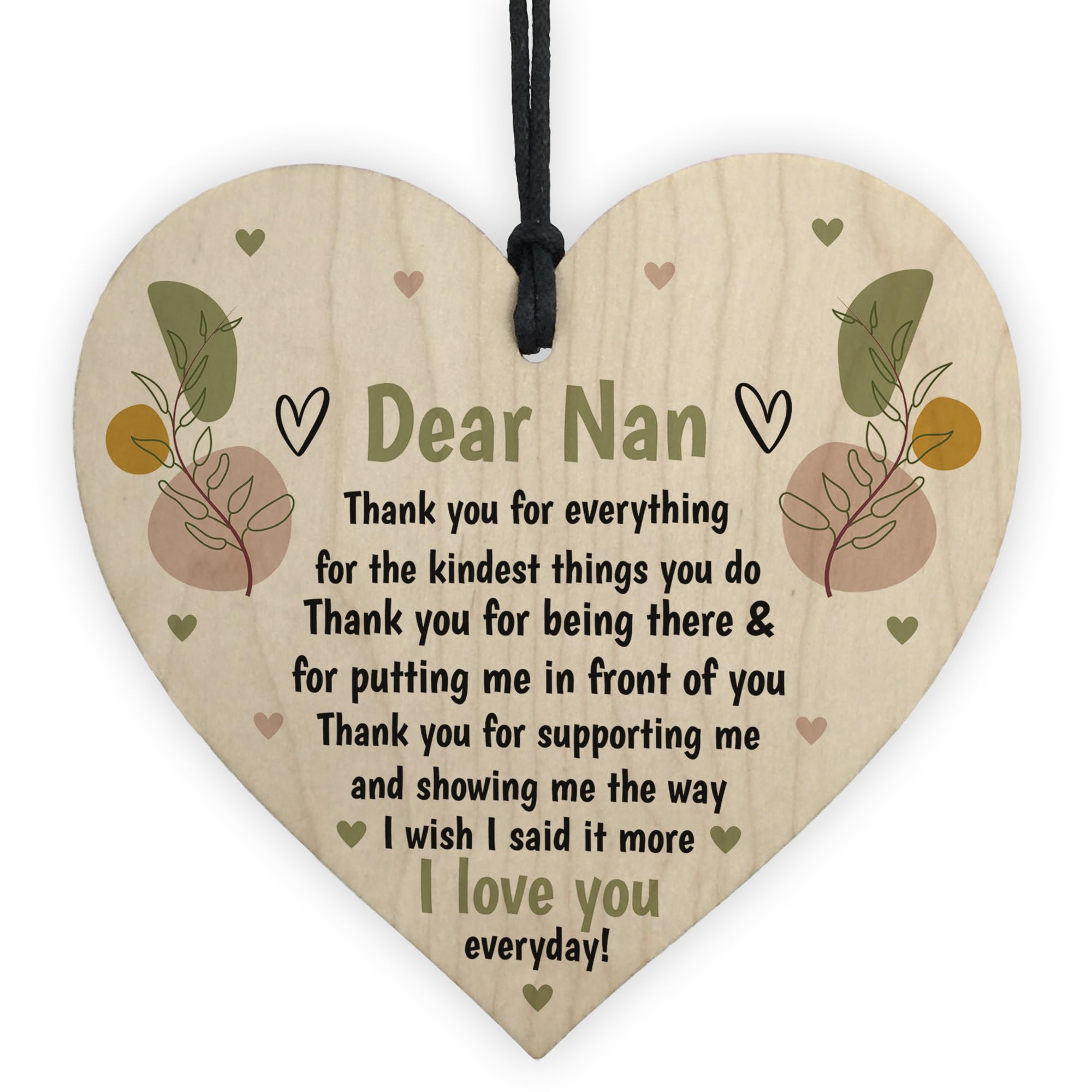 Red Ocean Cute Thank You Nan Love You Mothers Day Birthday Christmas For Her