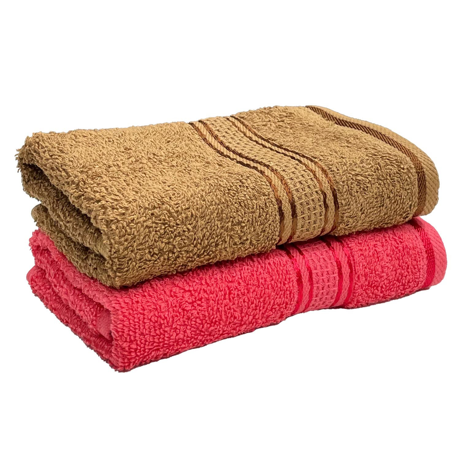 STAMIO Cotton Hand Towel Soft, 425 GSM, 60 X 40 cm (Set of 2, Sepia