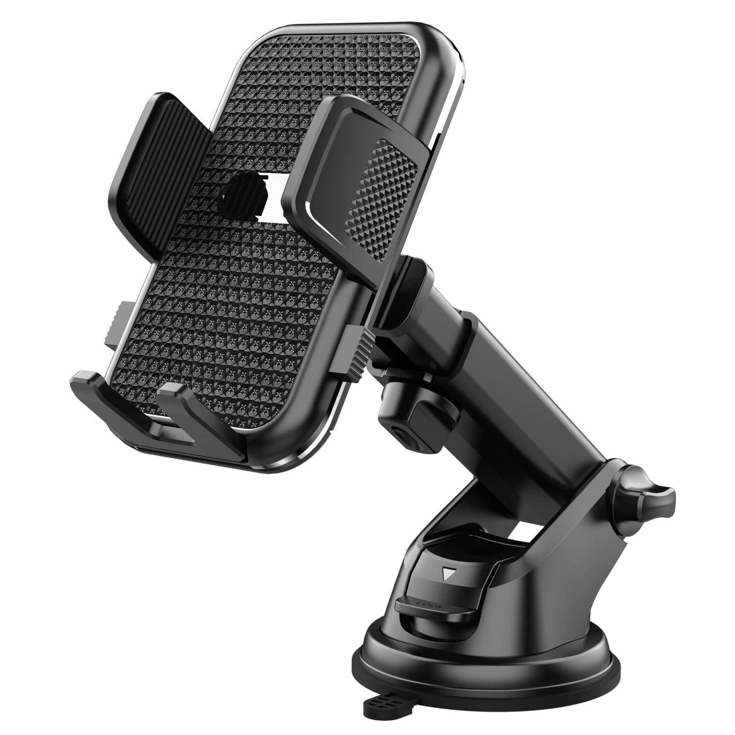 NIKTVEZ Car Phone Holder, for Peugeot e-208 Elektro 2019-2025 2026 Strong Suction Adjustable Car Mount, 360° Rotation & Extendable Arm for Dashboard & Windscreen