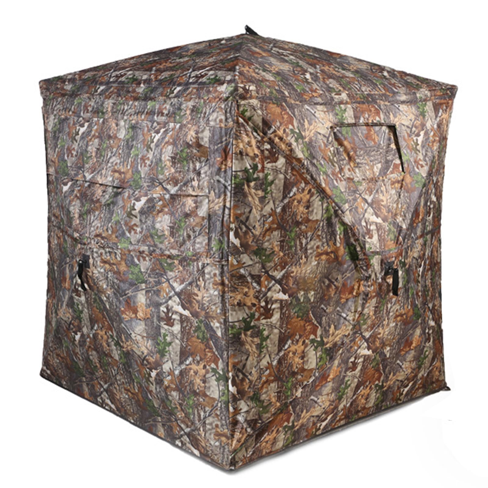 Tente blind de chasse pop-up 2-3 personnes avec vue 270 degrés et fenêtres coulissantes