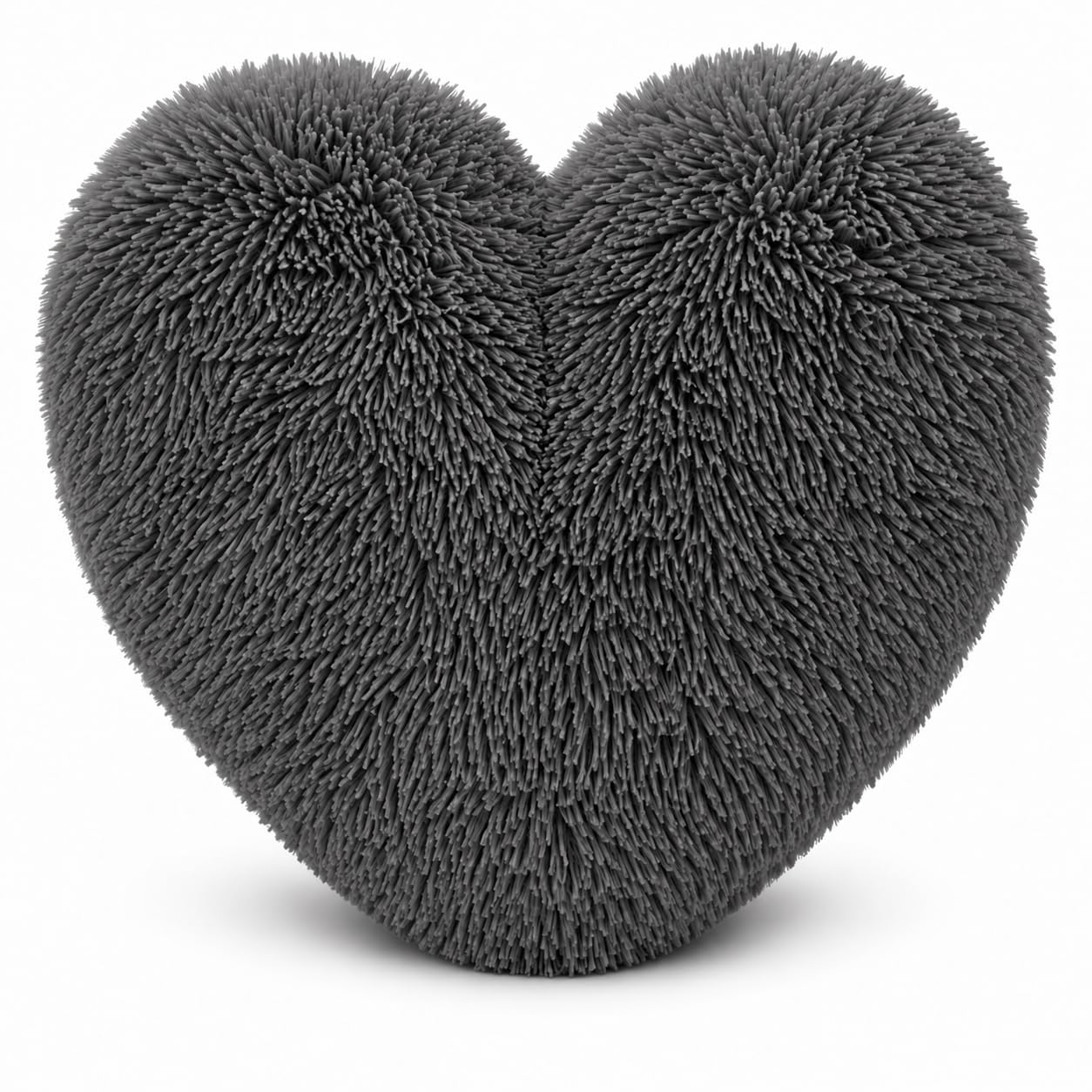 Nightzone Charcoal Teddy Cuddles Heart Shape 3D Fleece Filled Cushion Soft Comfortable Warm & Cozy Home Decor Size 38Cm 100% Polyester Teddy Heart (Charcoal)