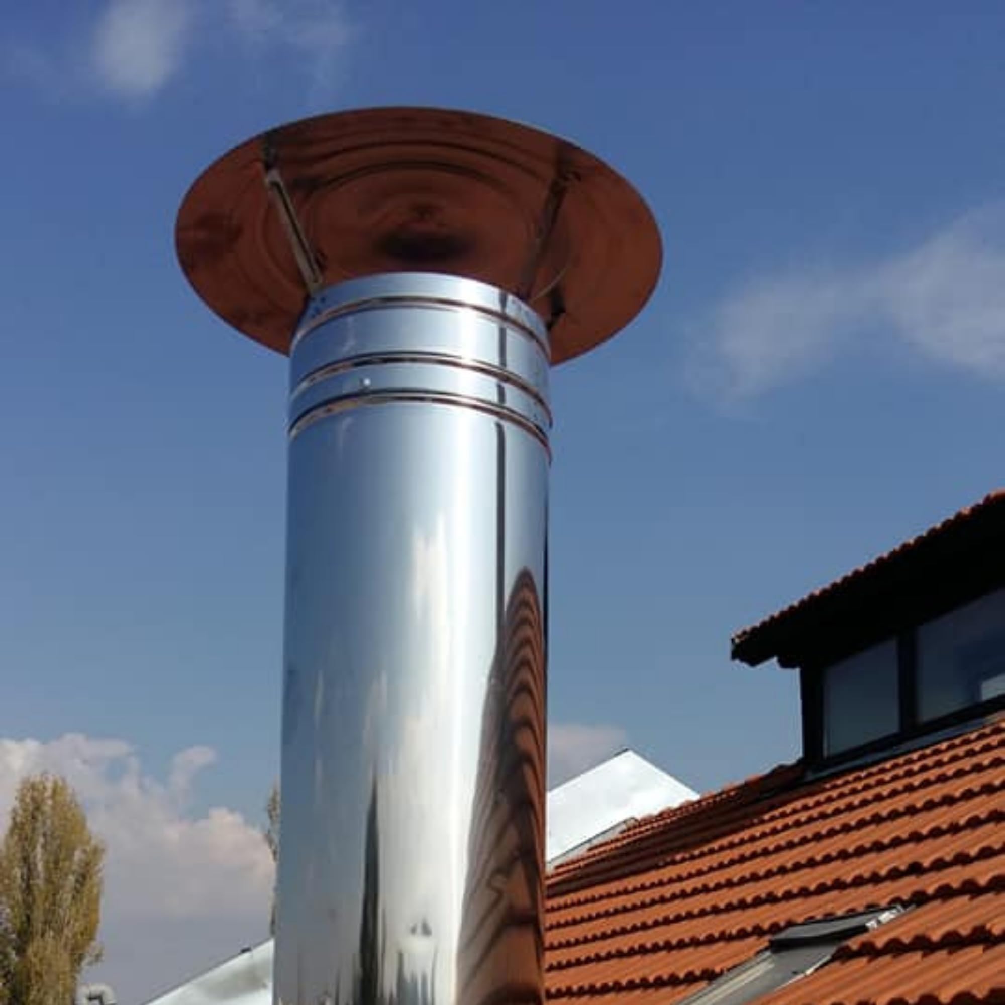 SUNIFY Cubierta para chimenea de acero inoxidable 304, cubierta para chimenea, cubierta de chimenea (250 mm)