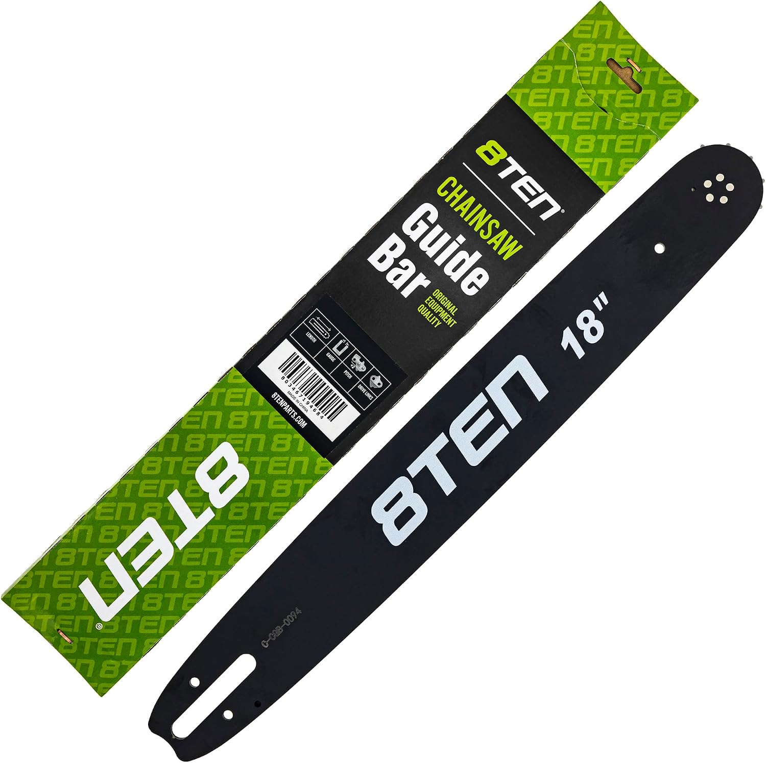 8TEN 18 Inch Chainsaw Guide Bar .063 3/8 66DL Chain for Stihl MS660 MS440 MS460 066 MS360 MS880 MS290 044 Laminated
