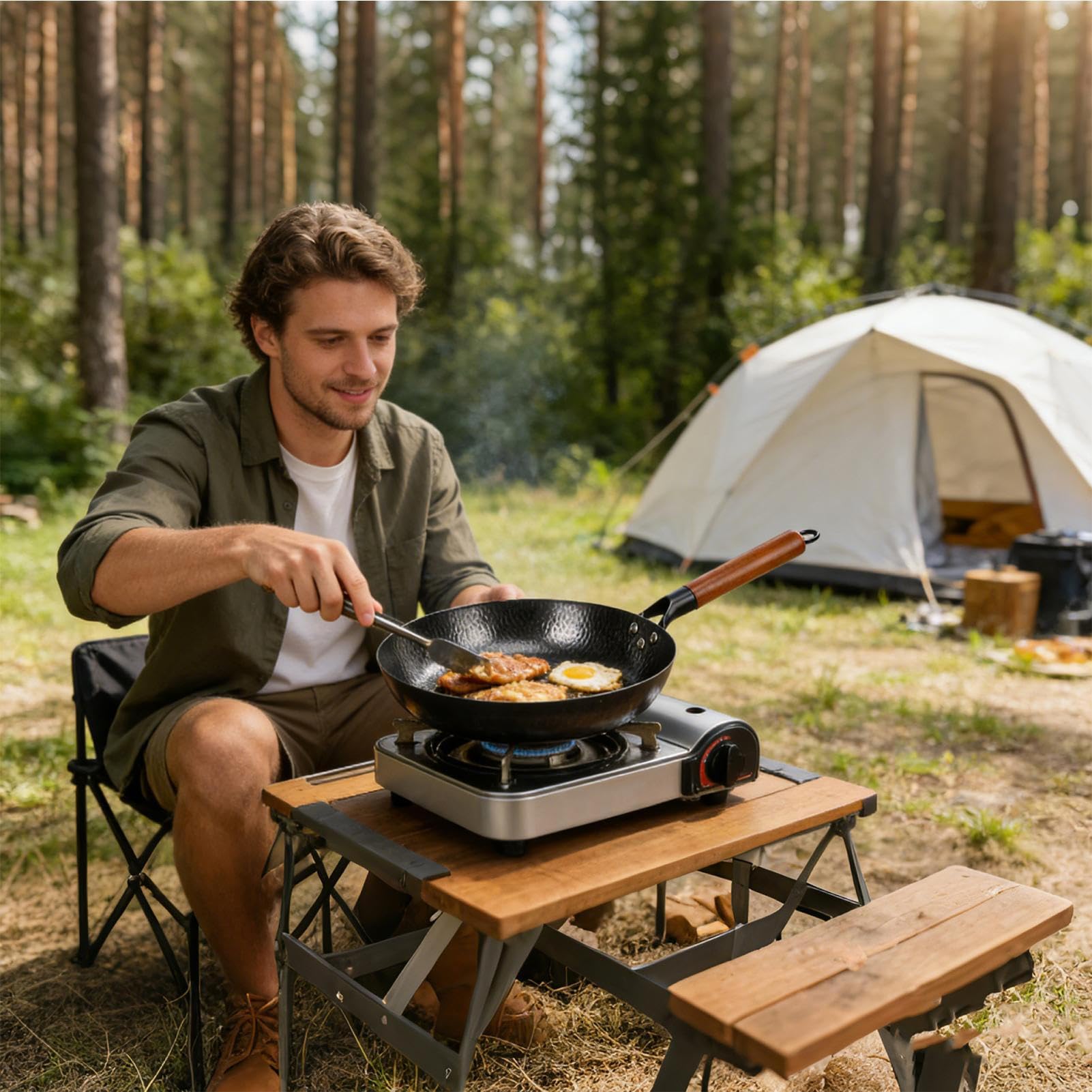 Patelnie Do Smażenia Nieprzywierające Patelnia Sauter Naczynia Kuchenne | Patelnia Kuchenna Do Użytku Na Zewnątrz I W Pomieszczeniach: Na Pikniki, Grillowanie, Barbecue, Kuchnię
