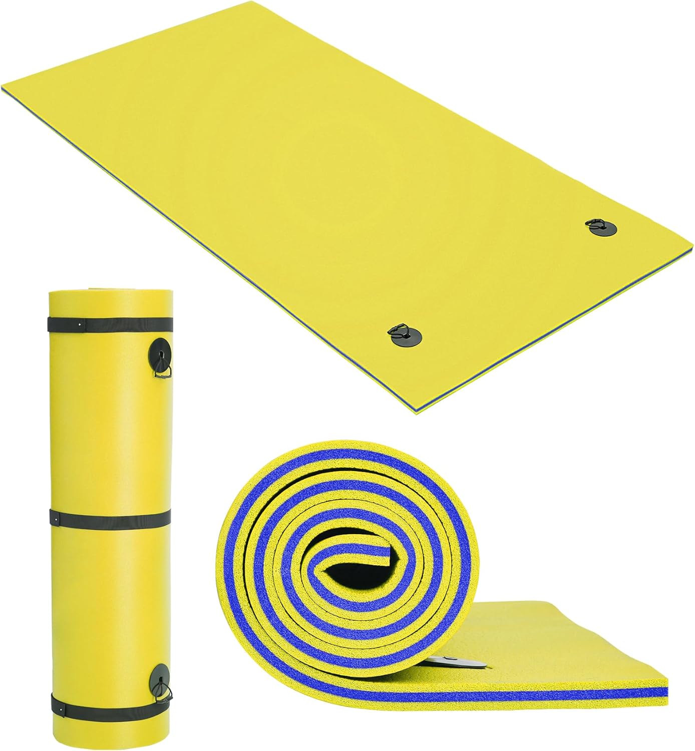 Lily Pad Floating Mat for Lake & Pool, 8'/9'/12' Extra Large Floating Mat, 3-Layer Tear-Resistant XPE Foam Floating Water Mat for Lake, Pool, River, Ocean, Boat, Suitable for Adults and Kids