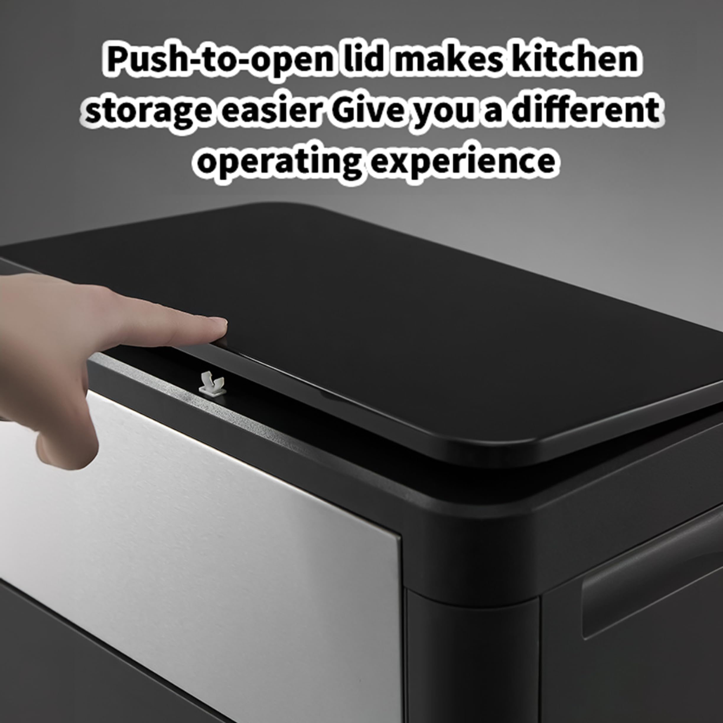 WanWanKa Bathroom Tall Skinny Trash Can with Lid, Waste Basket Fits in Narrow Spaces and Perfect for Commerical Offices,Garbage Can with Press Top,for Home,Bedroom,Kitchen,Living Room.