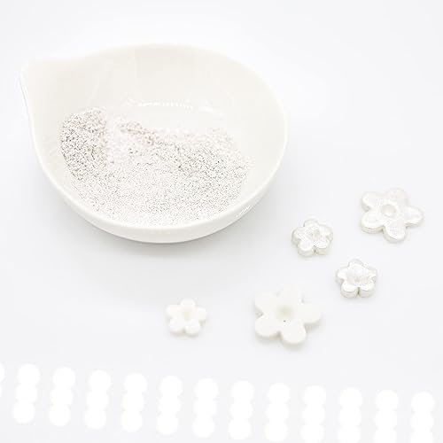 Miniatura 3 de Bakerpan Polvo de polvo brillante de perlas comestible, color blanco, brillante, 0.14oz, purpurina para decorar pasteles, galletas, chocolates y