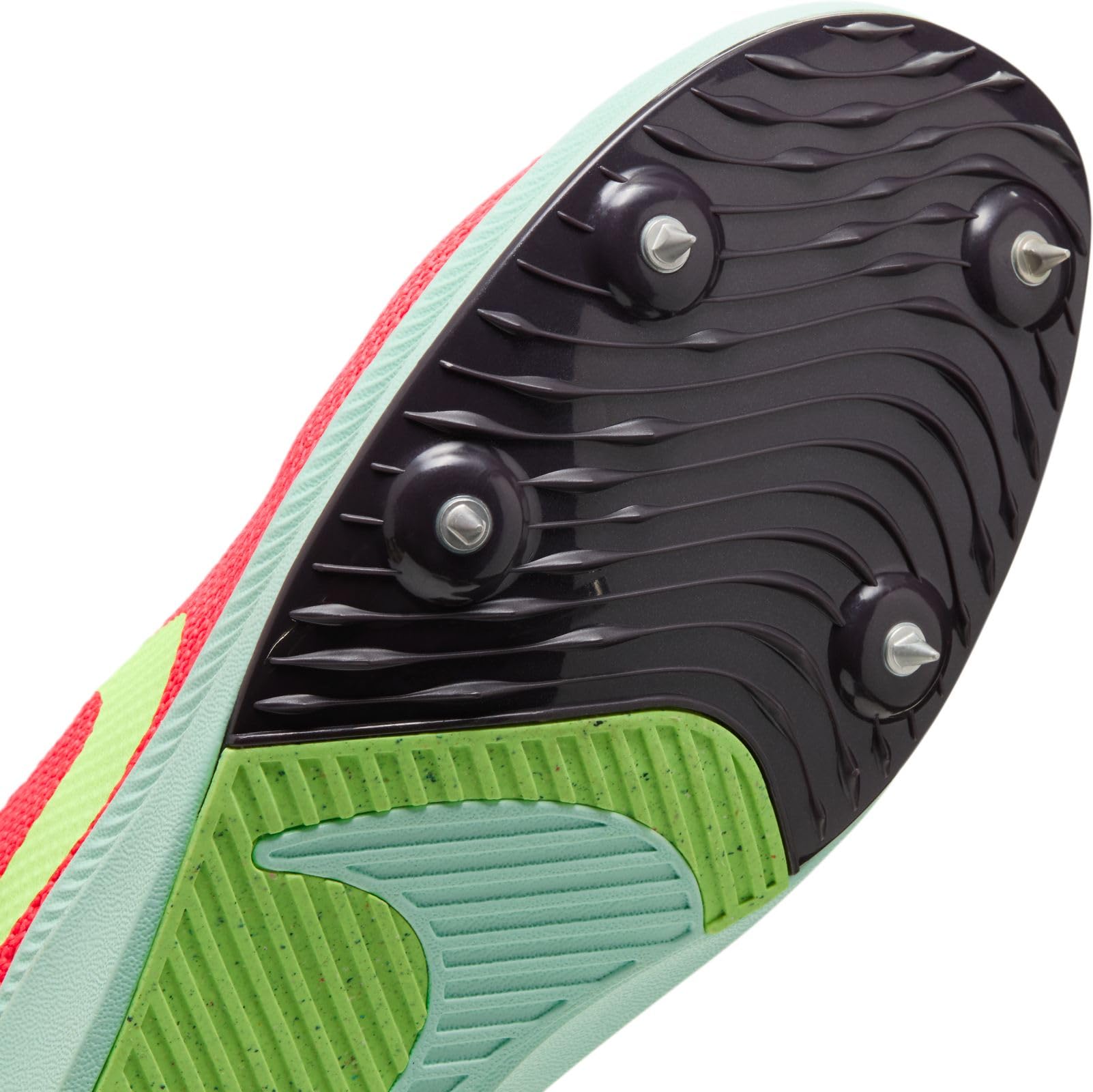 Nike Zoom Rival Track & Field Distance Spikes (FZ9653-600, Bright Crimson/Barely Volt/Lime Blast/Washed Coral) Size 9