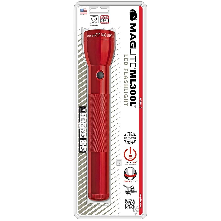 MAGLITE ML300L LED 懐中電灯　マグライト　赤色 Amazon.co.jp: 第三世代：3rd Generation 【本体色：レッド