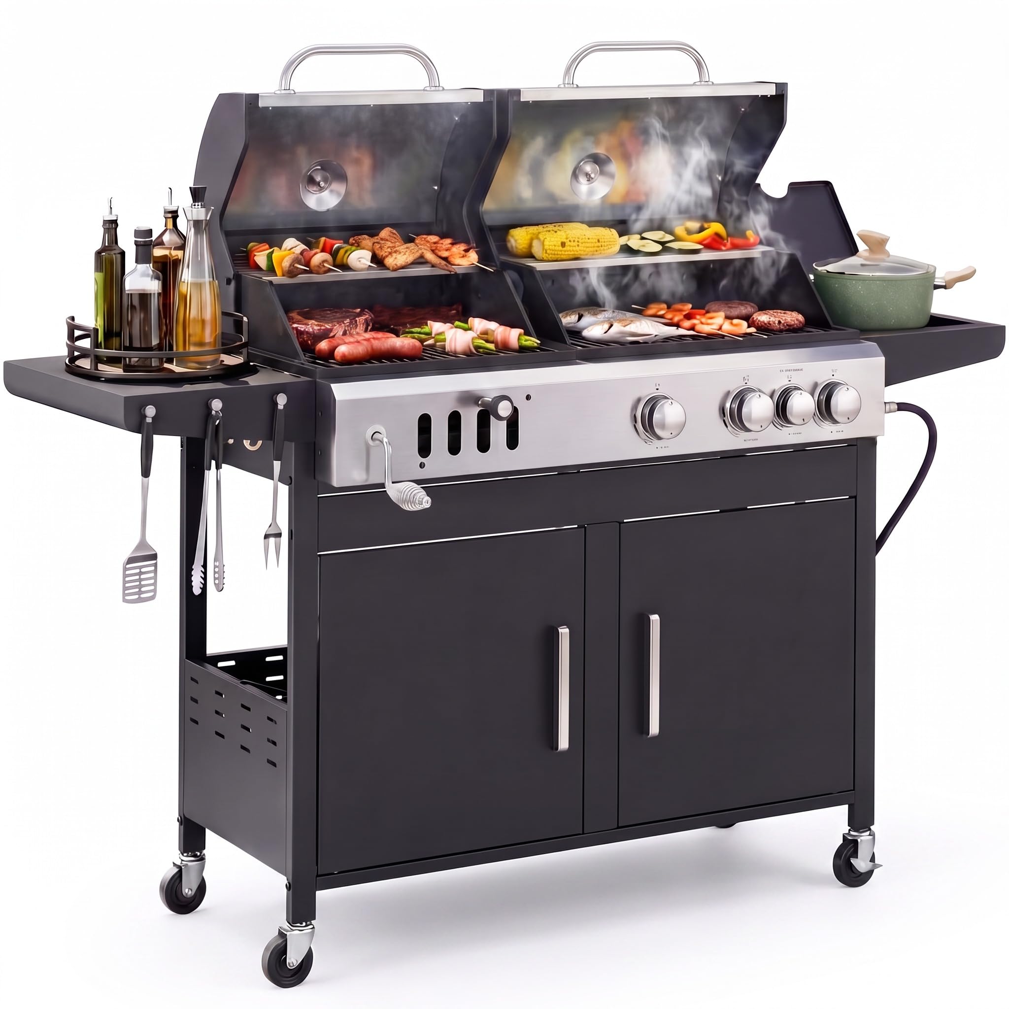 Sophia & William Charcoal and Gas Grill Combo