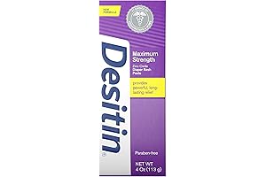 Destin Maximum Strength Baby Diaper Rash Cream with 40% Zinc Oxide