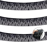 Vista 51 de BEISHIDA 3 paquetes de 9.1 metros de guirnalda de flecos de lámina metálica de oropel, serpentinas brillantes de color oro rosa para colgar