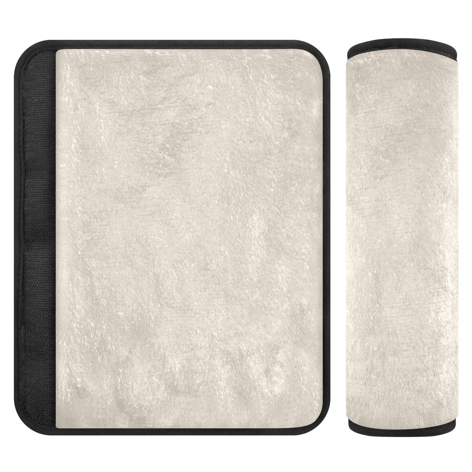 MCHIVER Beige Car Seatbelt Shoulder Pads 2 Pieces Seatbelt Covers for Adult Boy Girl Auto Seat Belt Cushion Protector 10 * 7.7in