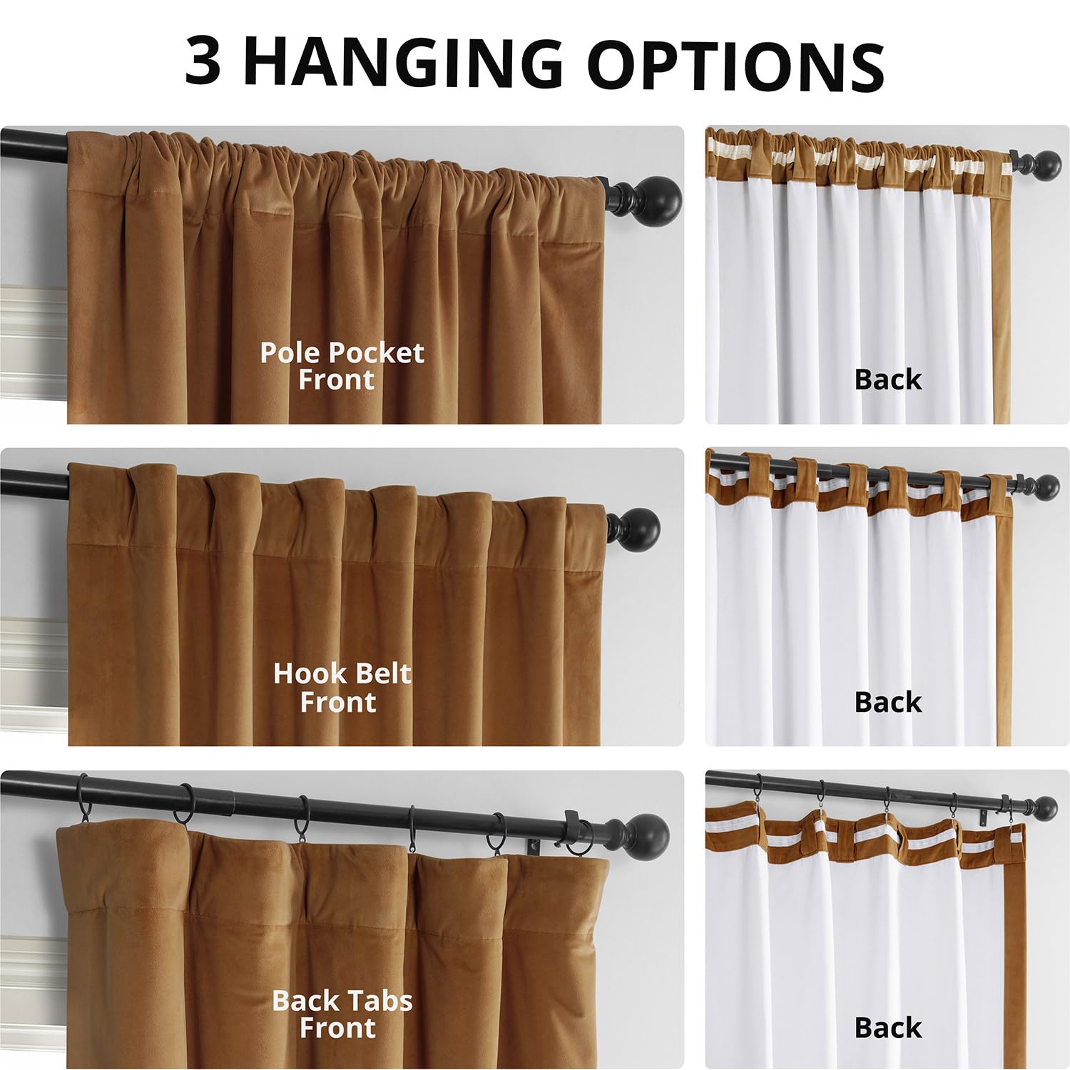HPD Half Price Drapes Cortinas Opacas térmicas de Terciopelo para Sala de Estar de 84 Pulgadas de Largo (1 Panel), Cortinas Opacas con Aislamiento y Bolsillo para cortinero, Cortinas de Ventana de