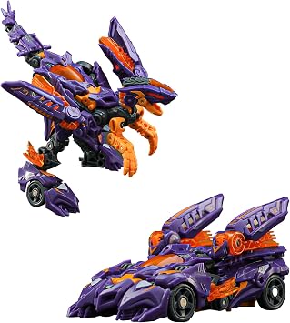 BEASTBOX 52TOYS BEASTDRIVE BD-03 NAUGHTY SAUR "Naughty Saur" Transformation Toy - Transforms from Mecha Dinosaur to Sports Car - Assembly Required - Pre-painted - Highly Articulated Action Figure