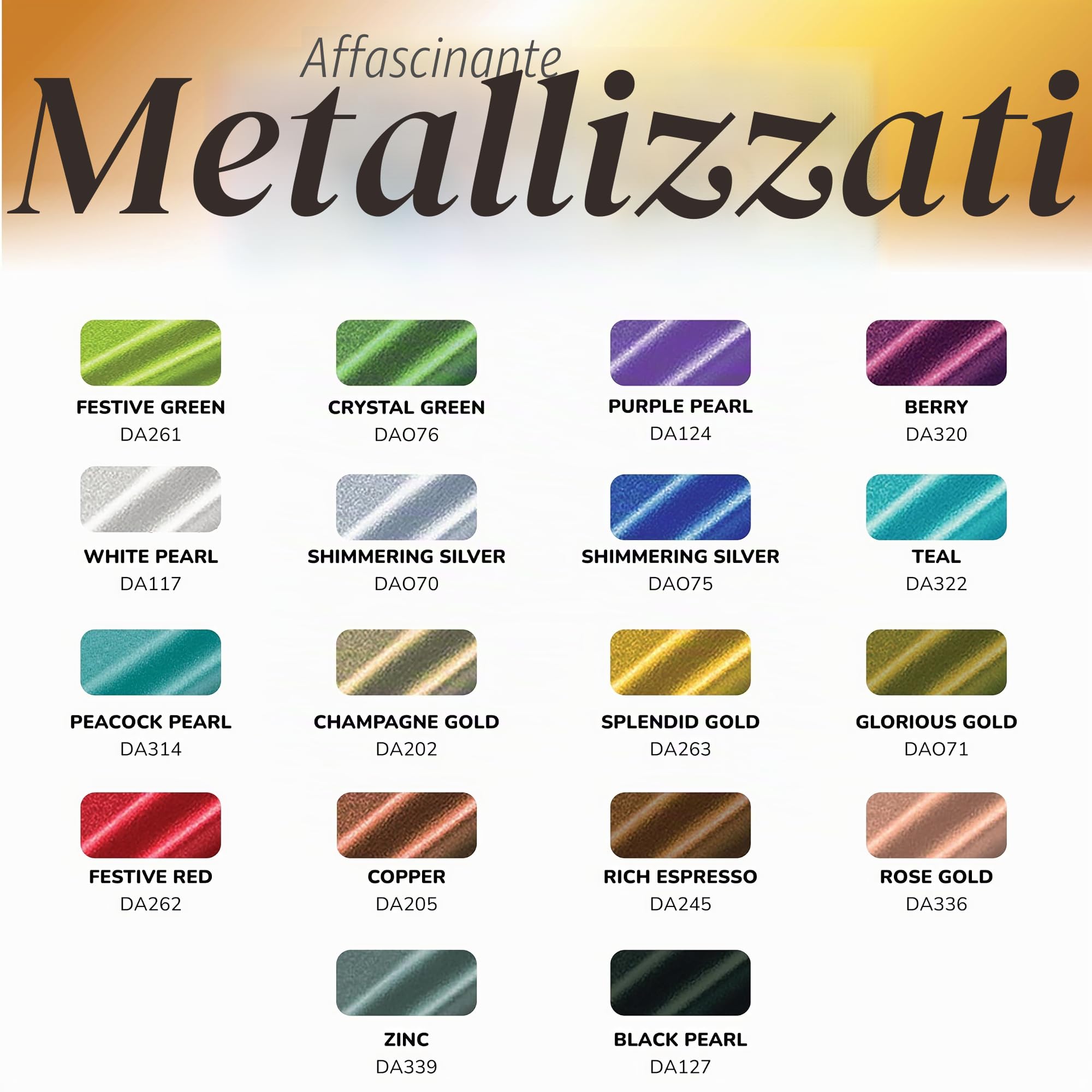 Deco Art Americana Dazzling Metallics Sampler Set 18/Pkg-Fan Favorites
