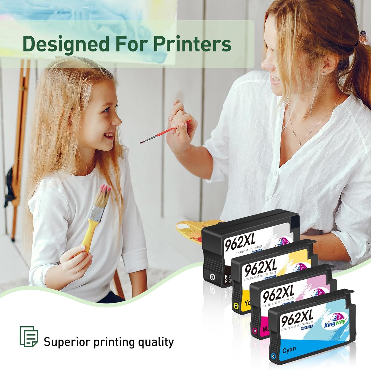 962XL Ink Cartridges Combo Pack for HP Printers Replacement for HP962XL/962 Ink Cartridges Combo Pack for HP Officejet Pro 9010 Ink Cartridge 9012 9015 9018 9020 9025 9014 9016 9019 Printer 962XL