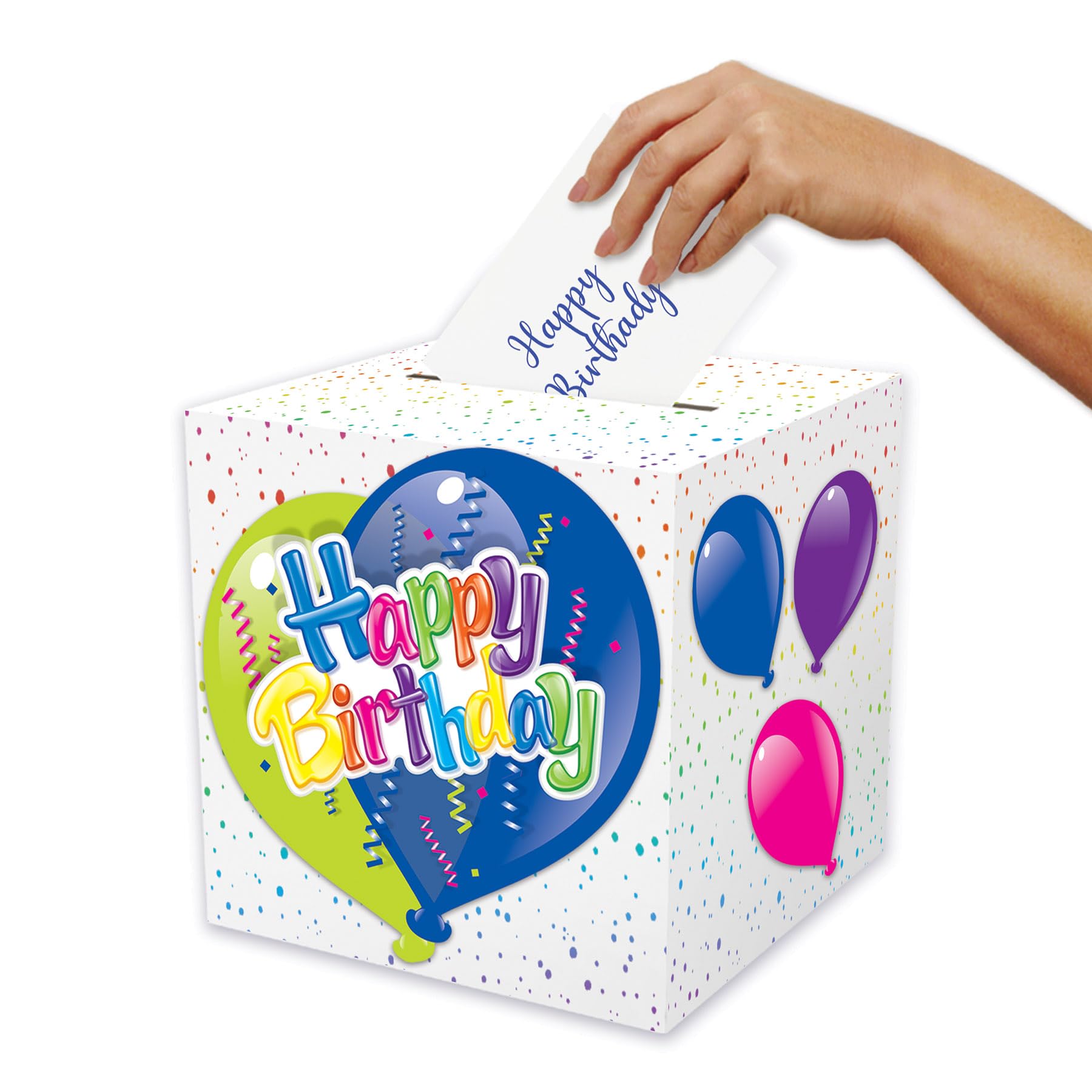 Beistle 2 Stück weiße Allzweck-Geschenkkarten-Boxen für Hochzeitsempfänge, Jubiläen, Geburtstagsfeiern und Abschlussfeiern