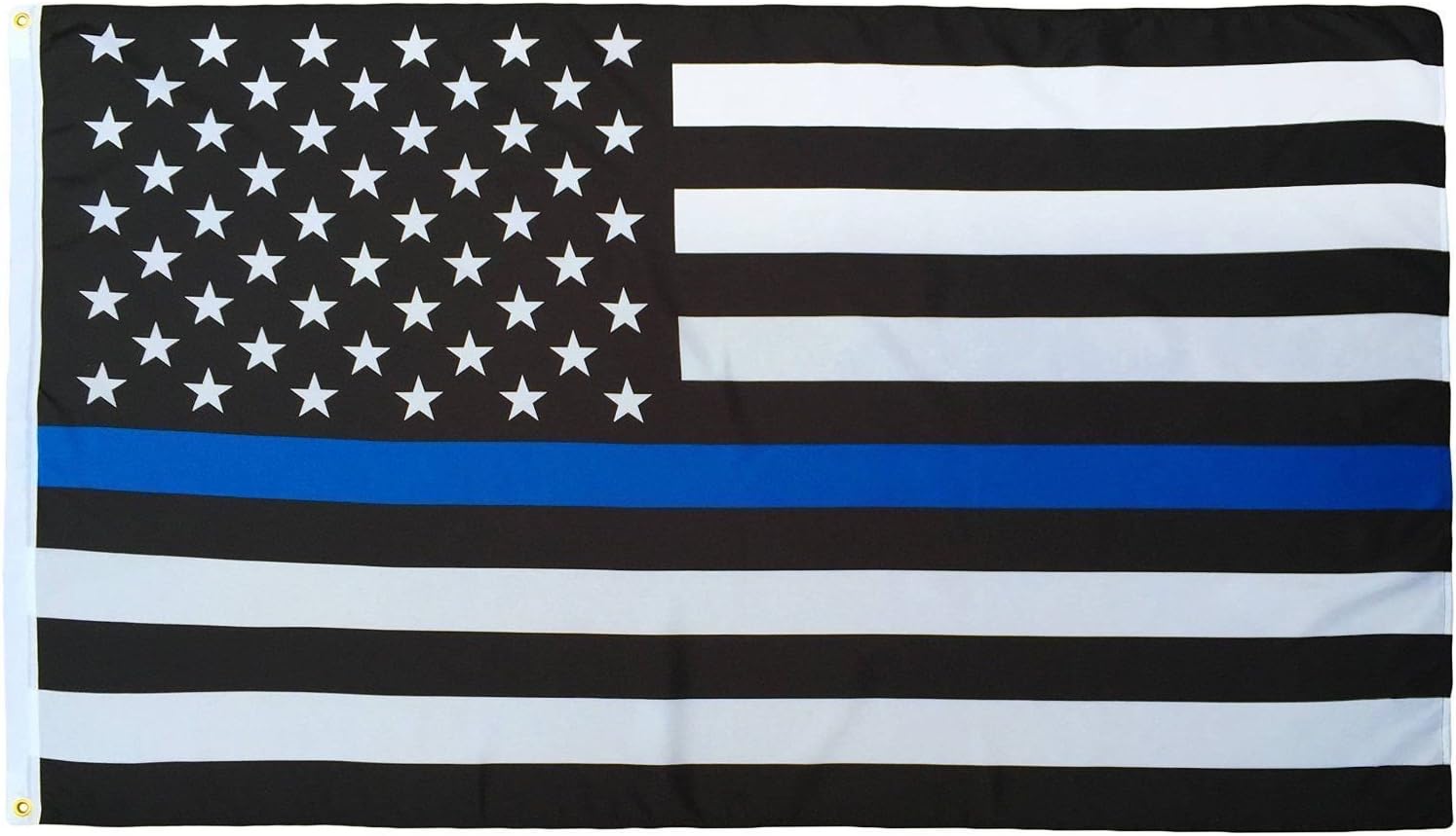 4'x6' USA Police Blue Line Memorial American Flag 4x6 ft House Banner Grommets Double Stitched Fade Resistant Premium Quality